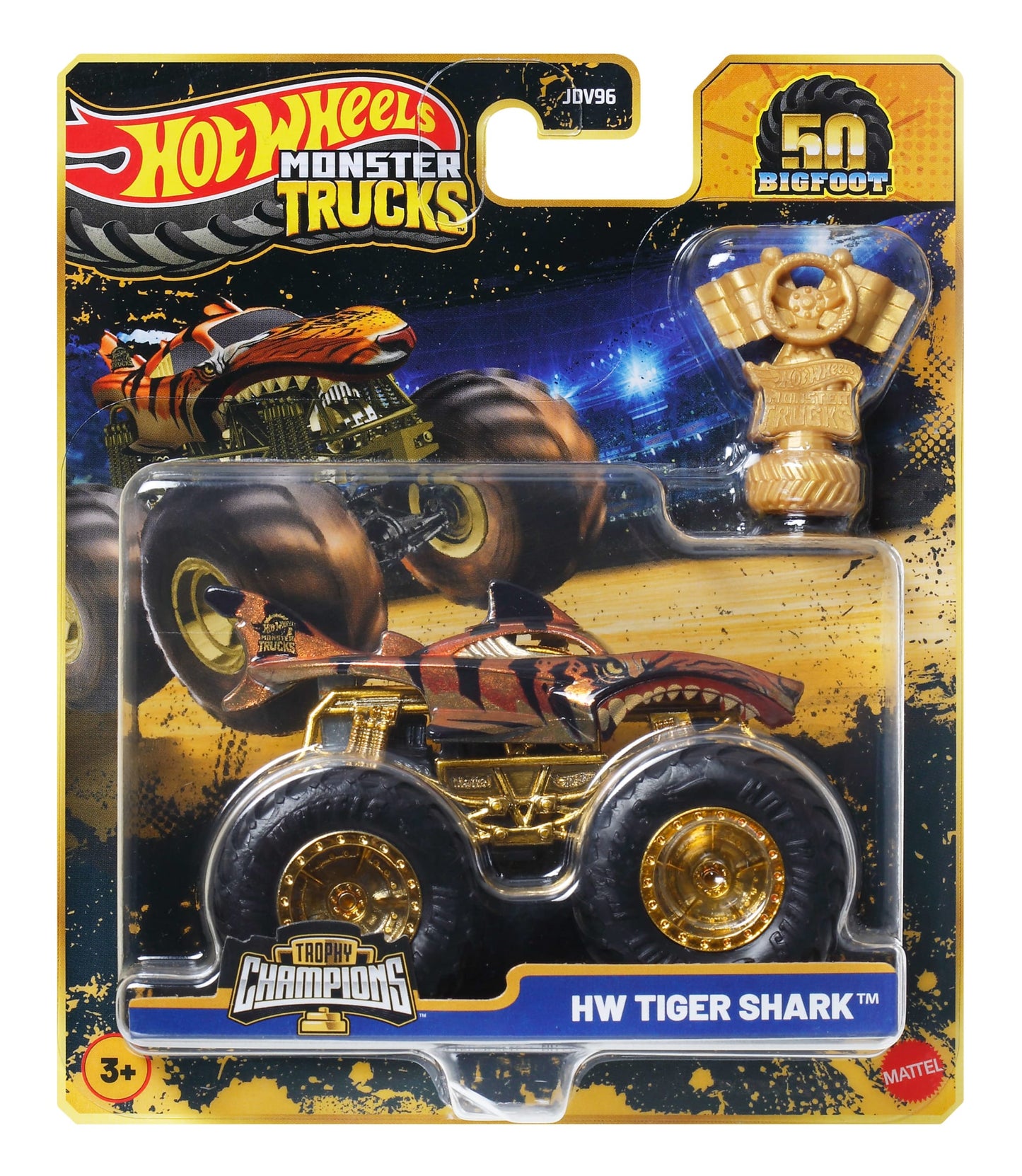 Hot Wheels Monster Trucks Vehículo de Juguete Auto Sorpresa Campeonato de Bigfoot Escala 1:64