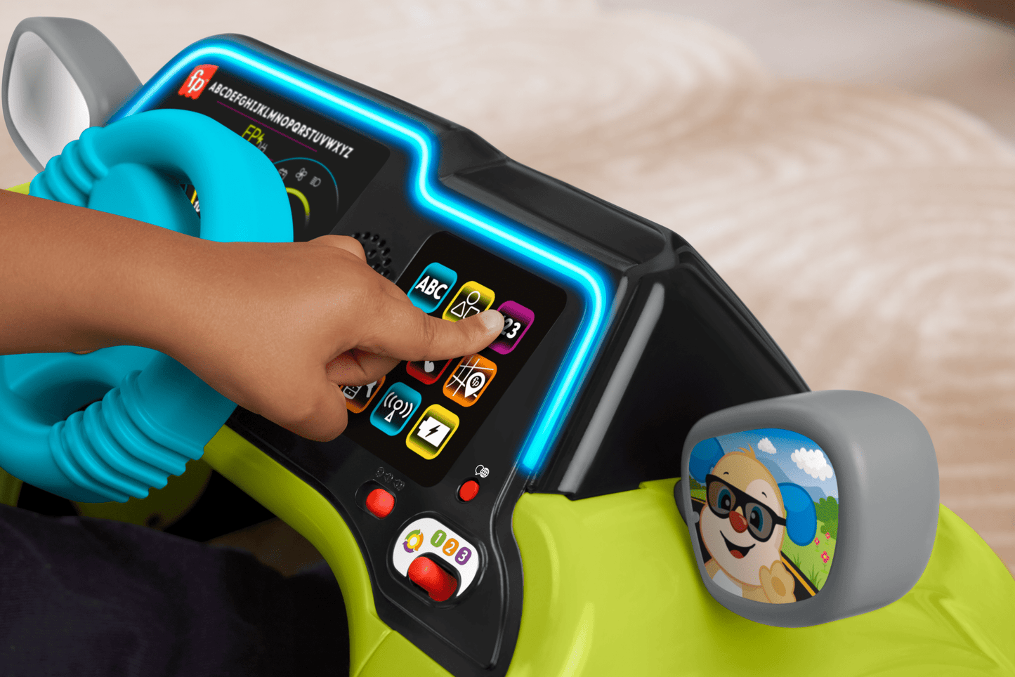Fisher-Price Ríe y Aprende Juguete para Bebés Volante de Actividades Interactivas