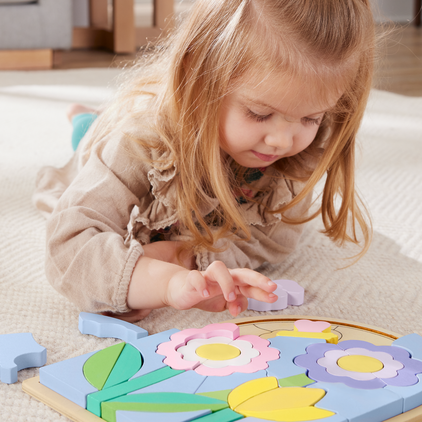 Casse-Tête de Fleurs en Bois Fisher-Price®, Pour enfants d'Âge Préscolaire, 37Éléments en Bois