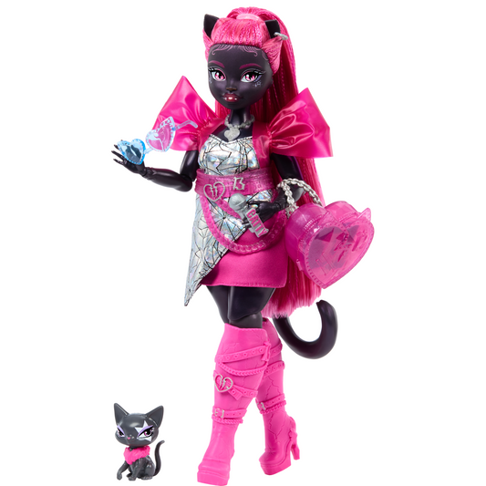 Monster High-Catty Noir-Poupée Avec Chat Amulette et Accessoires
