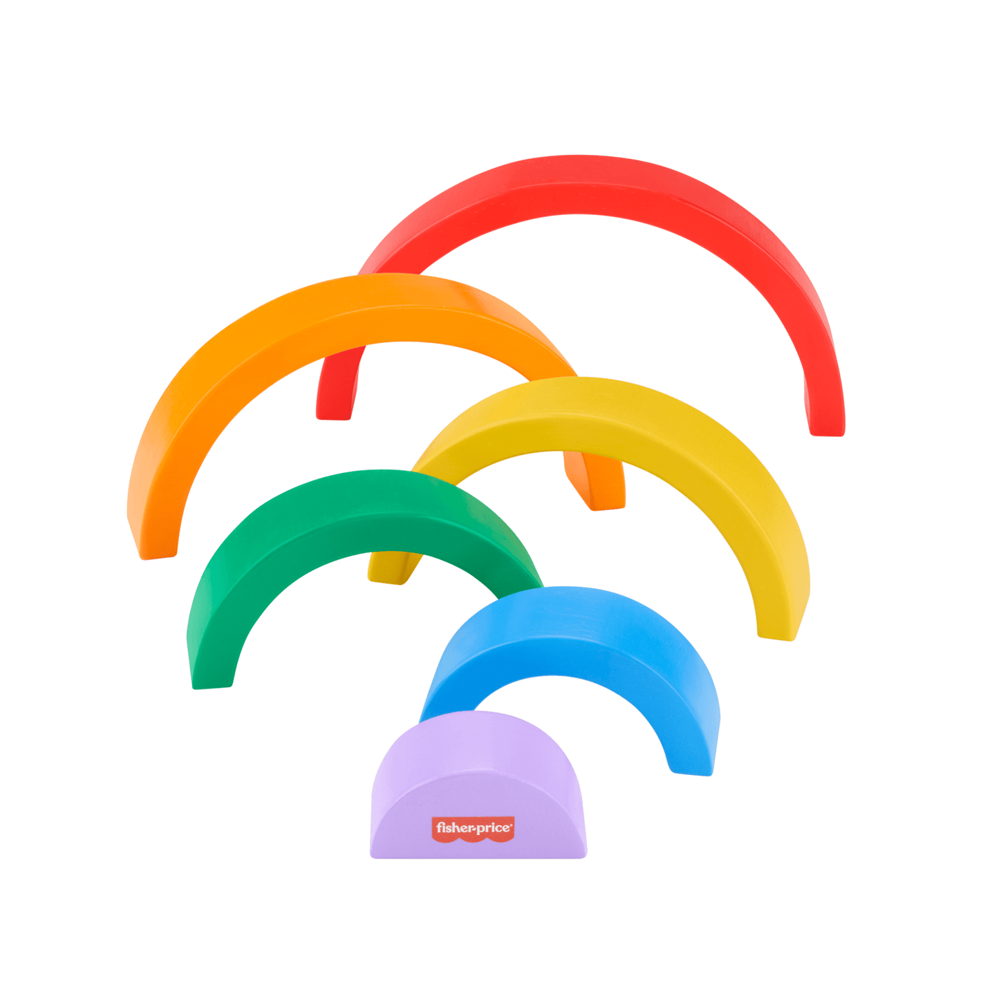 Fisher-Price  Arc-en-Ciel à Empiler en Bois, 6Éléments en Bois