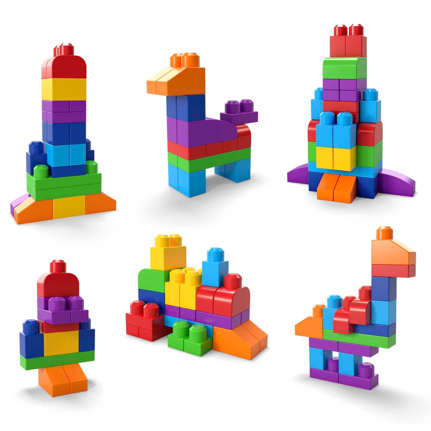 Mega Bloks Jogo de Construção Bolsa de Construção de 60 peças azul