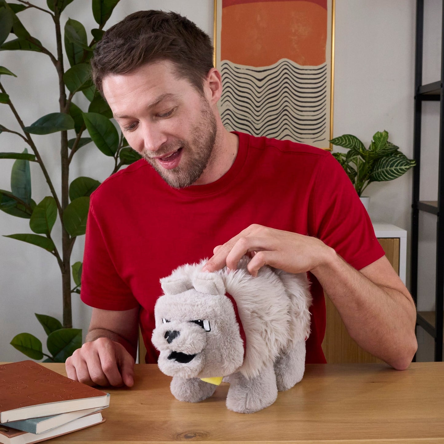 Minecraft –Peluche à Fonctions –dennis Le Loup, Sons et Bouche à Mouv.