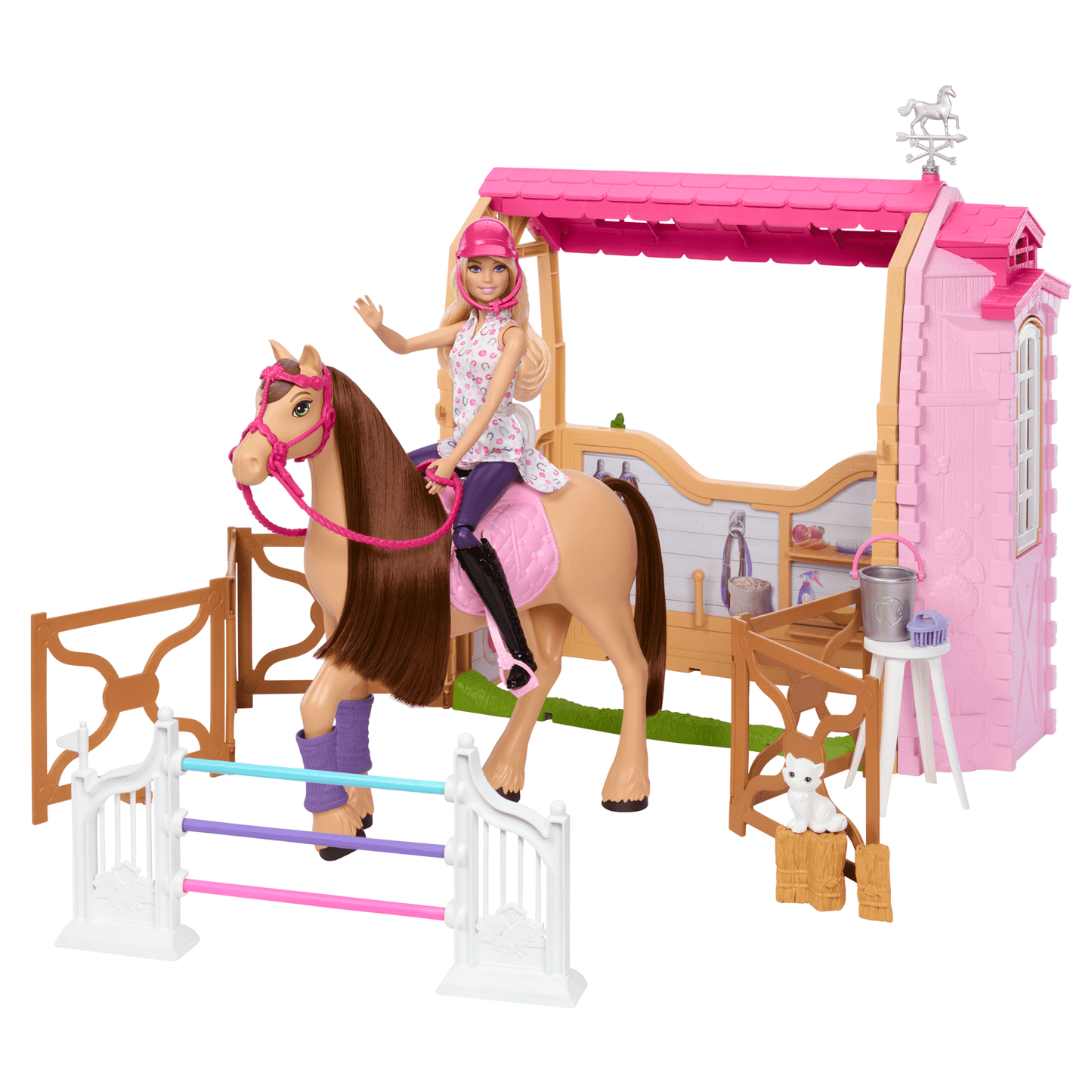 Barbie Detetive A Grande Corrida de Cavalos Conjunto de Brinquedo Estábulo dos Sonhos