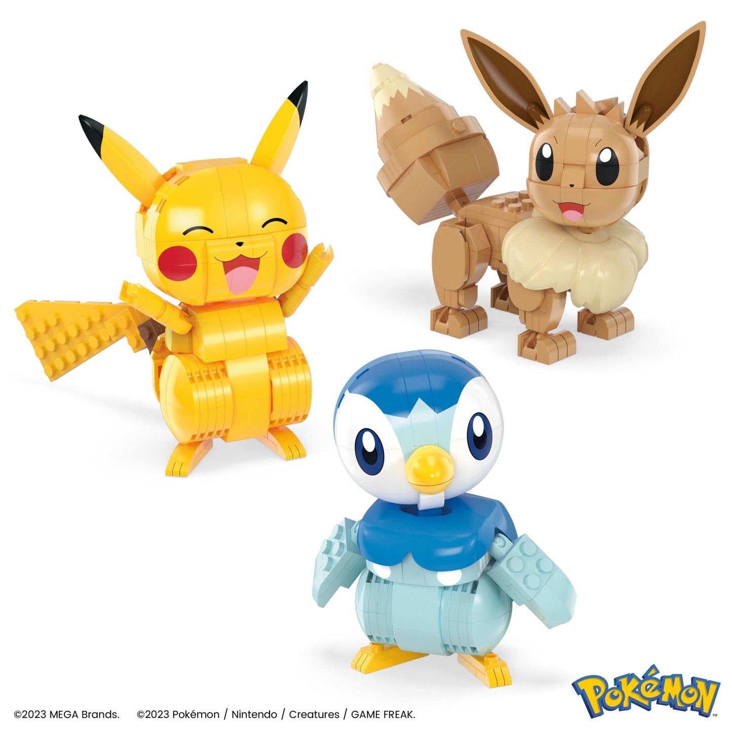 Mega  Pokémon  Trio Construction et Présentation, 3Fig., 83Pces