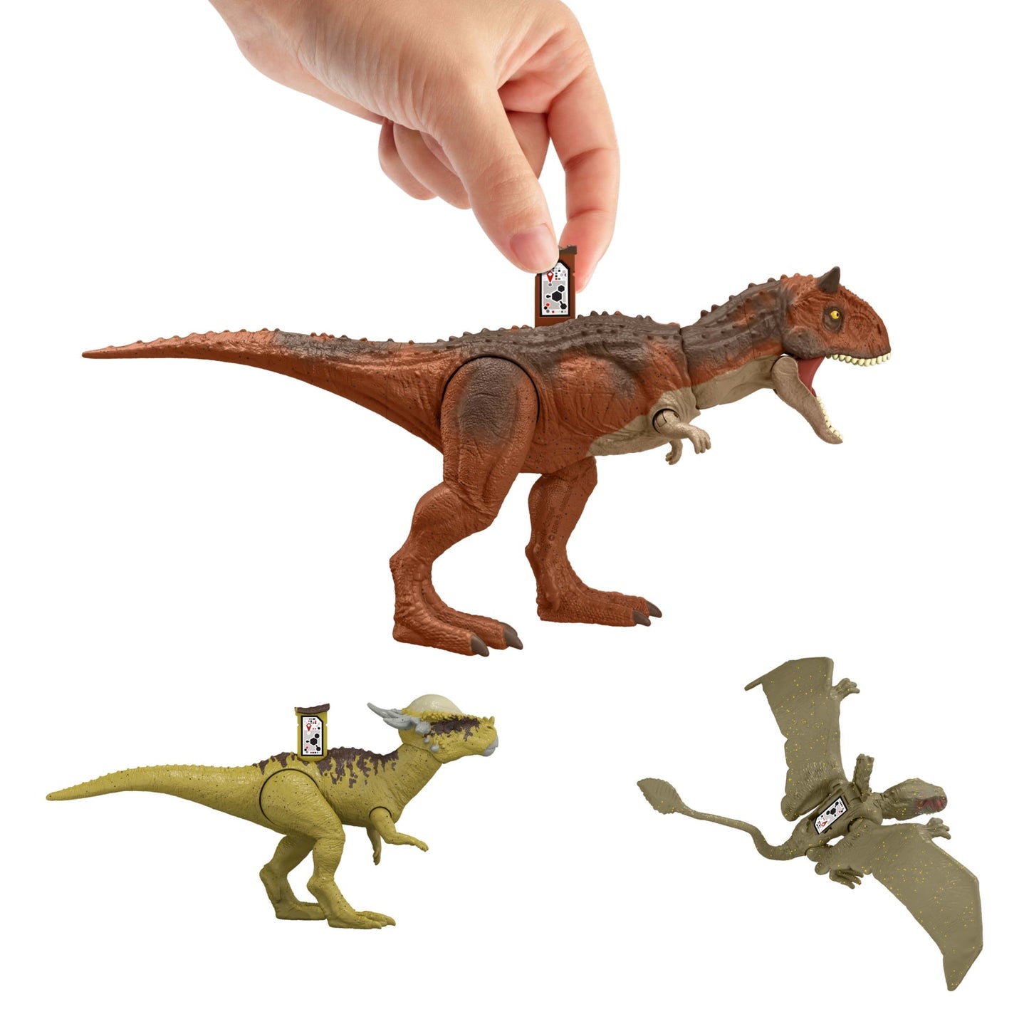 Jurassic World: Chomp Chomp Figurine Articulée Darius, 3Fig. de Dinos
