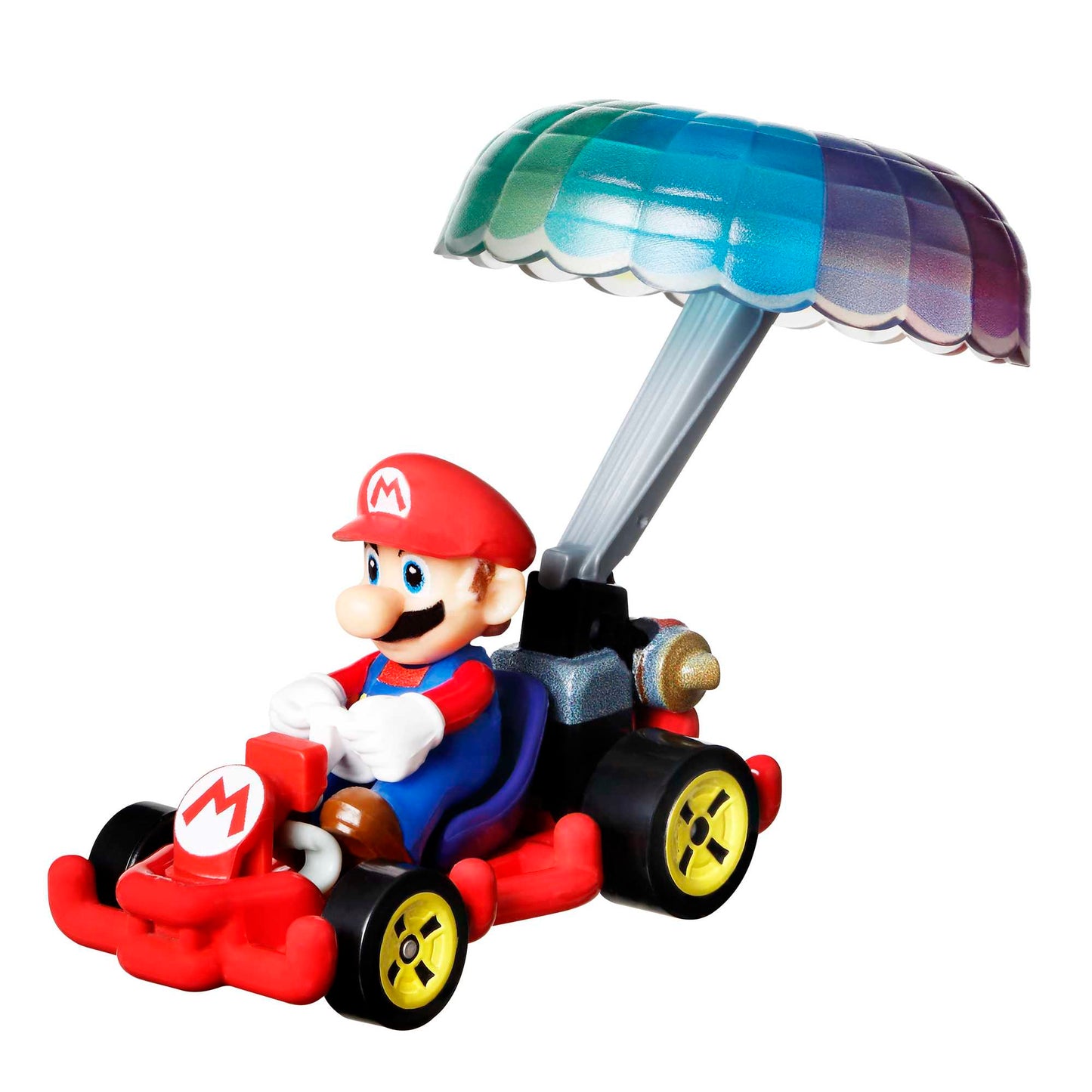 Hot Wheels Mario Kart Vehículo de Juguete Mario Pipe Frame con Paracaídas