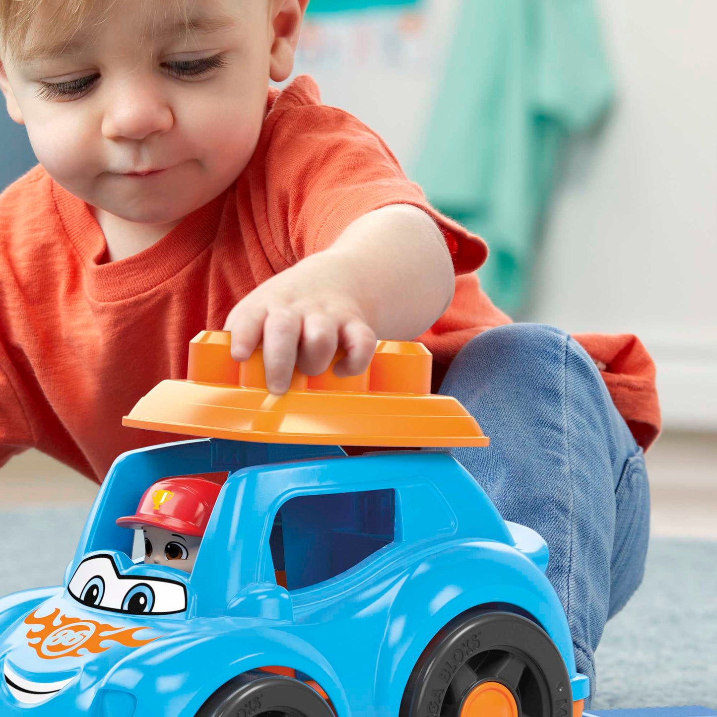 Mega Bloks Ricky Race Car Building Toy Car, Blocks For Toddlers 1-3 (6 Pcs)