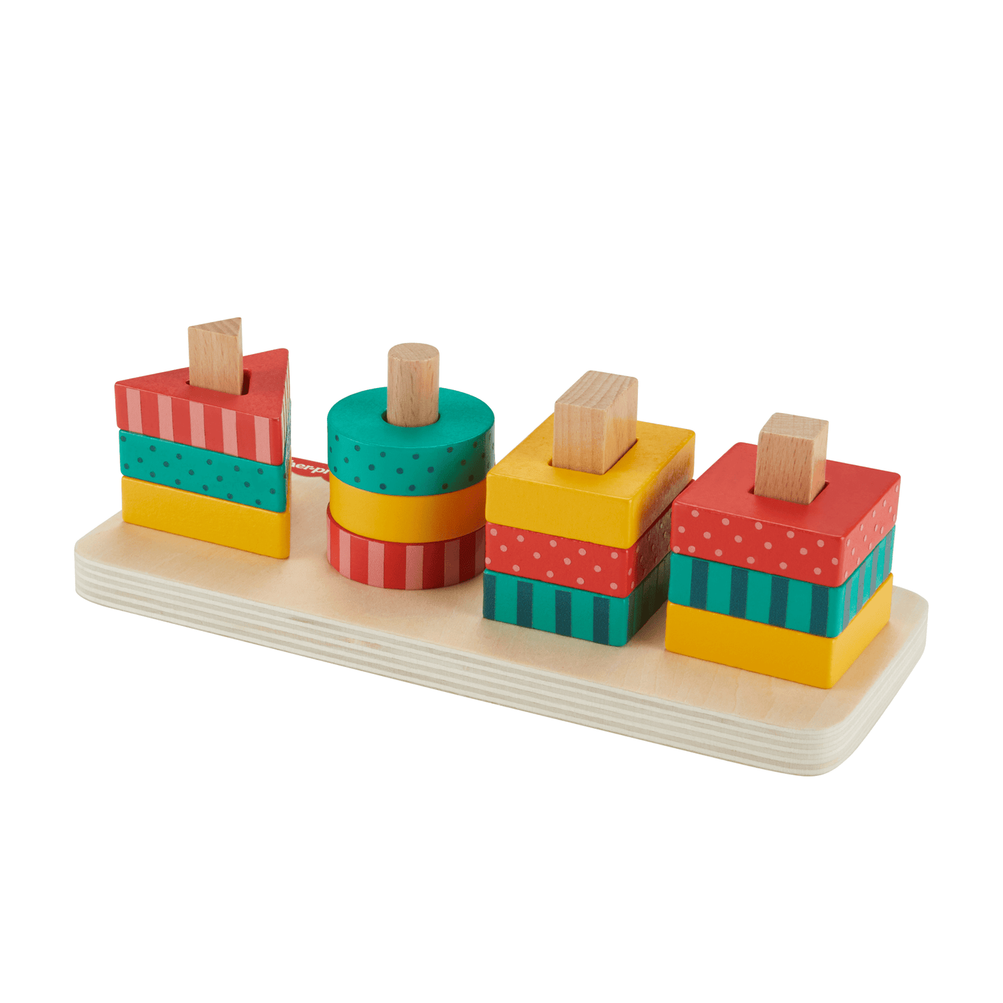 Fisher-Price Empileur de Formes en Bois, Triage, 13 Éléments