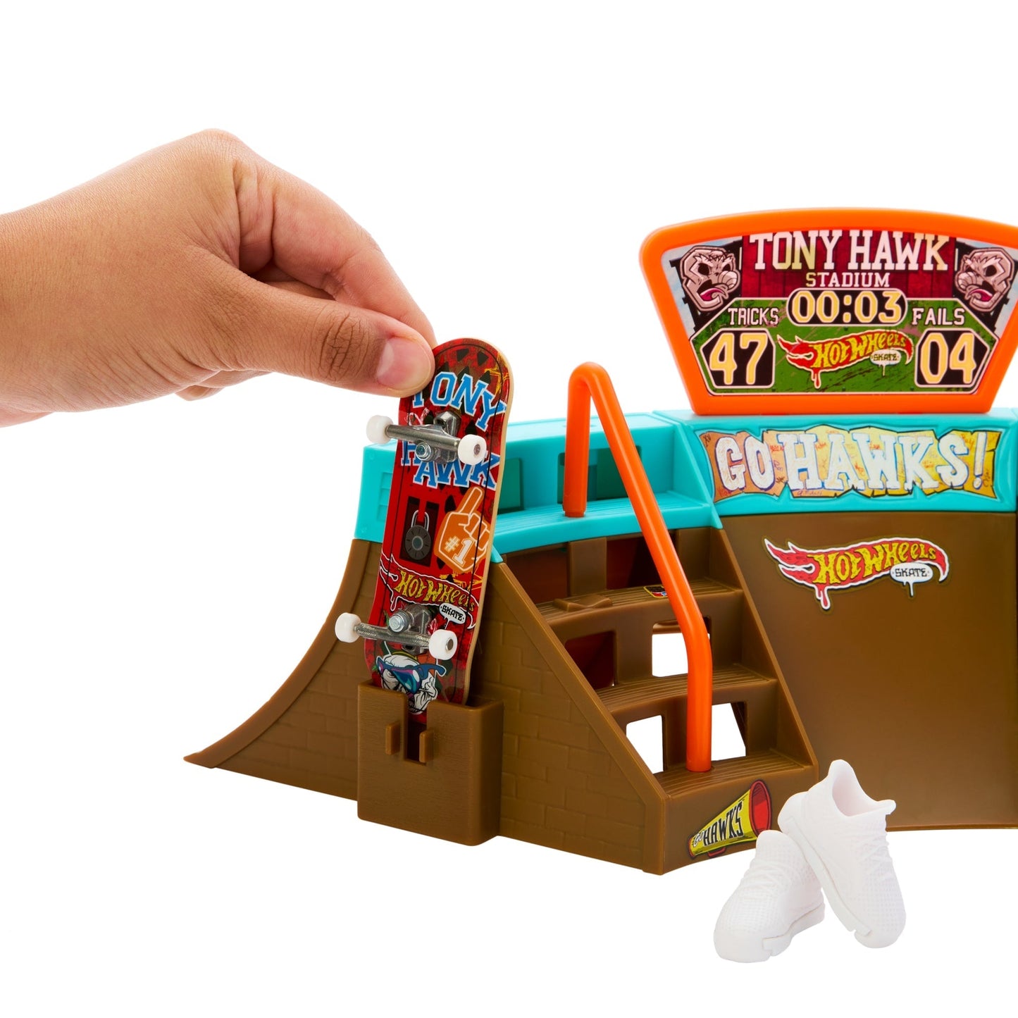 Hot Wheels Skate Pista de Juguete Set Estadio Tony Hawk