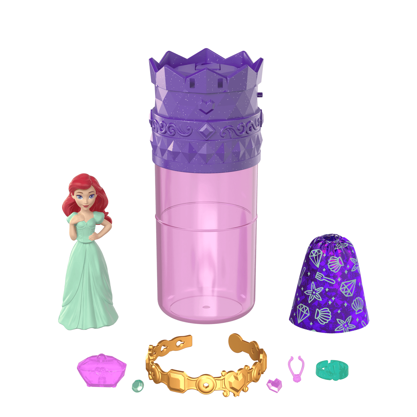 Disney Princess Royal Color Reveal Princess Or Villain Small Doll With 5 Surprises (Dolls May Vary)