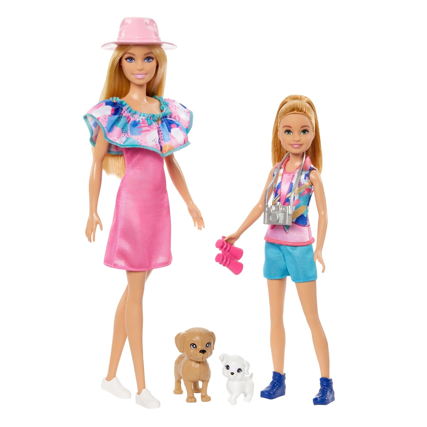 Barbie-Coffret Poupées Stacie et Barbie Avec 2Chiots et Accessoires