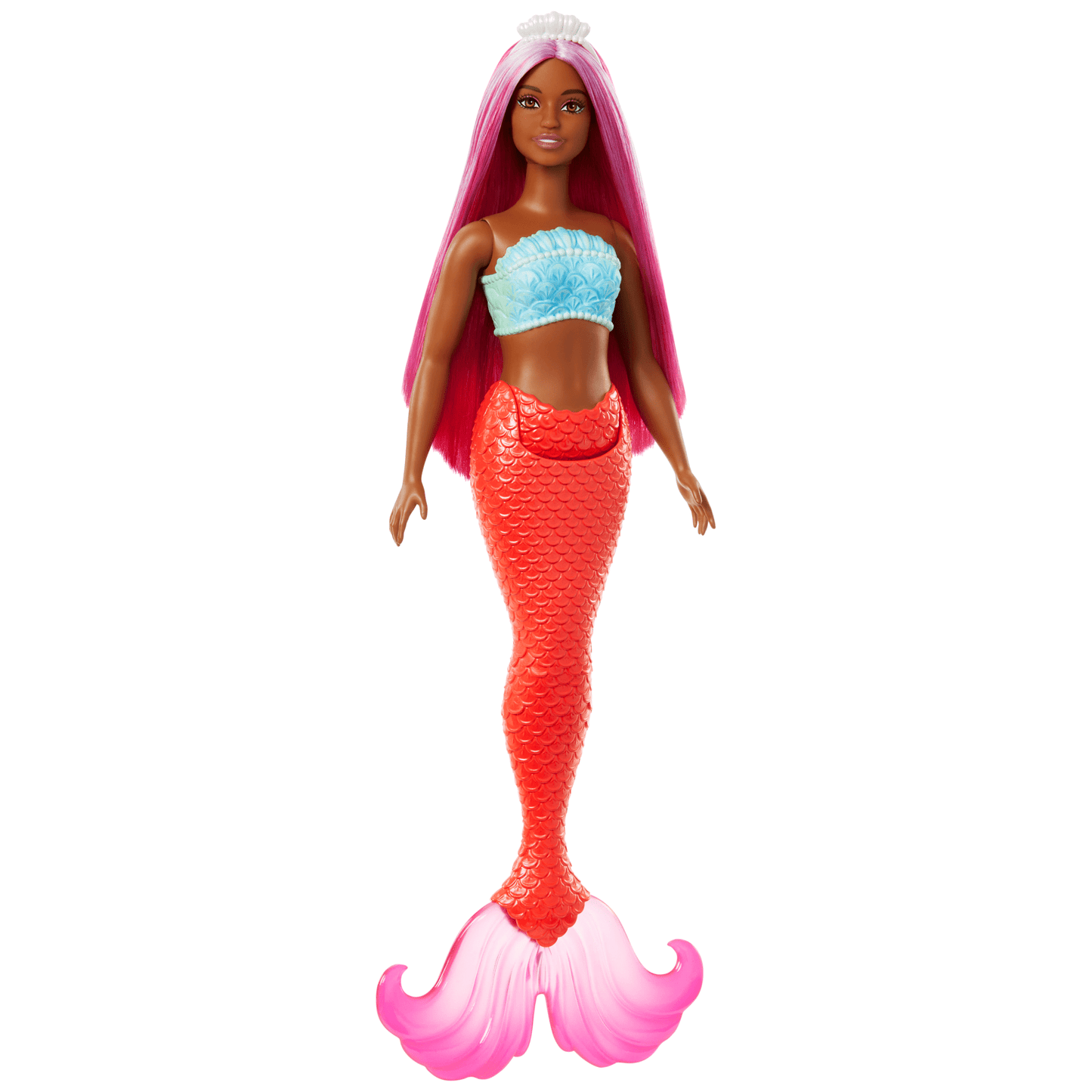 Barbie Fantasía Muñeca Sirena Cabello Rosa