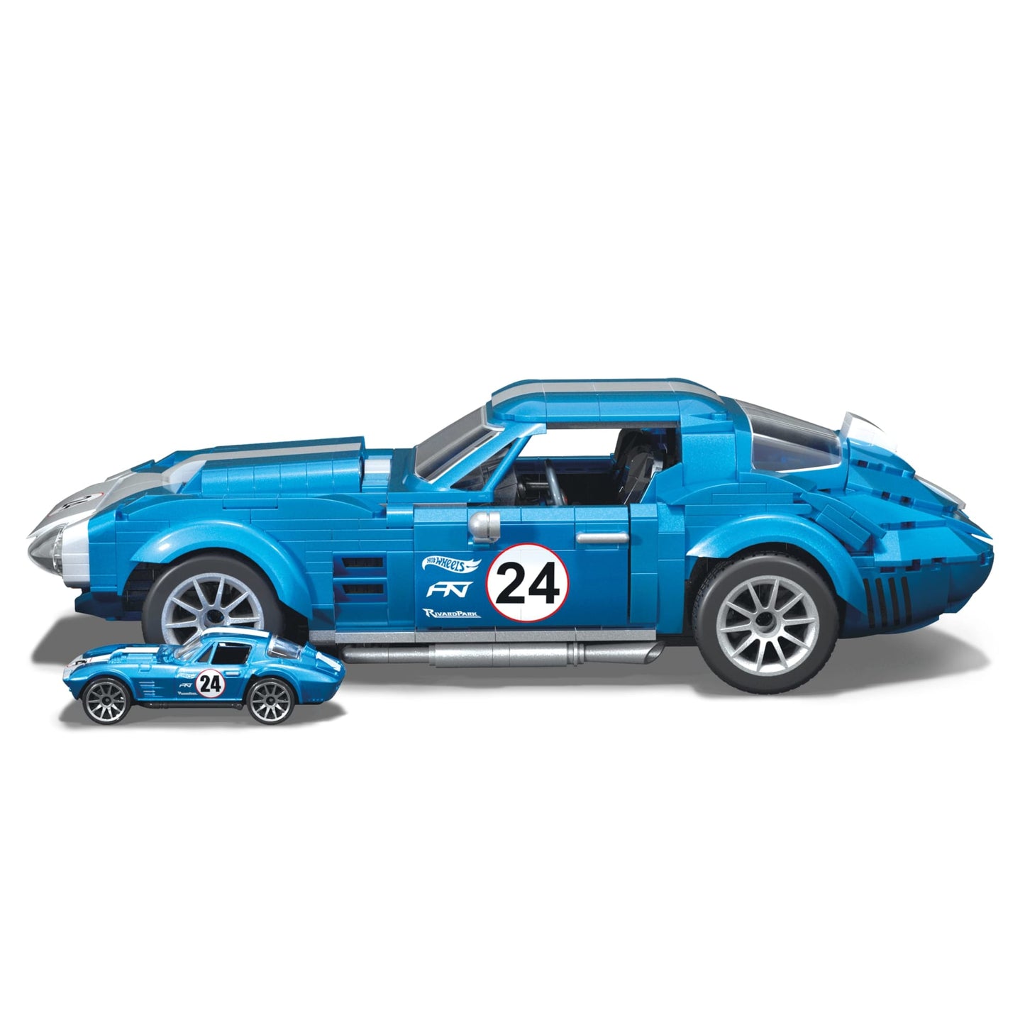 Mega-Hot Wheels-Coffret 63 Corvette Grand Sport de 1060Pièces