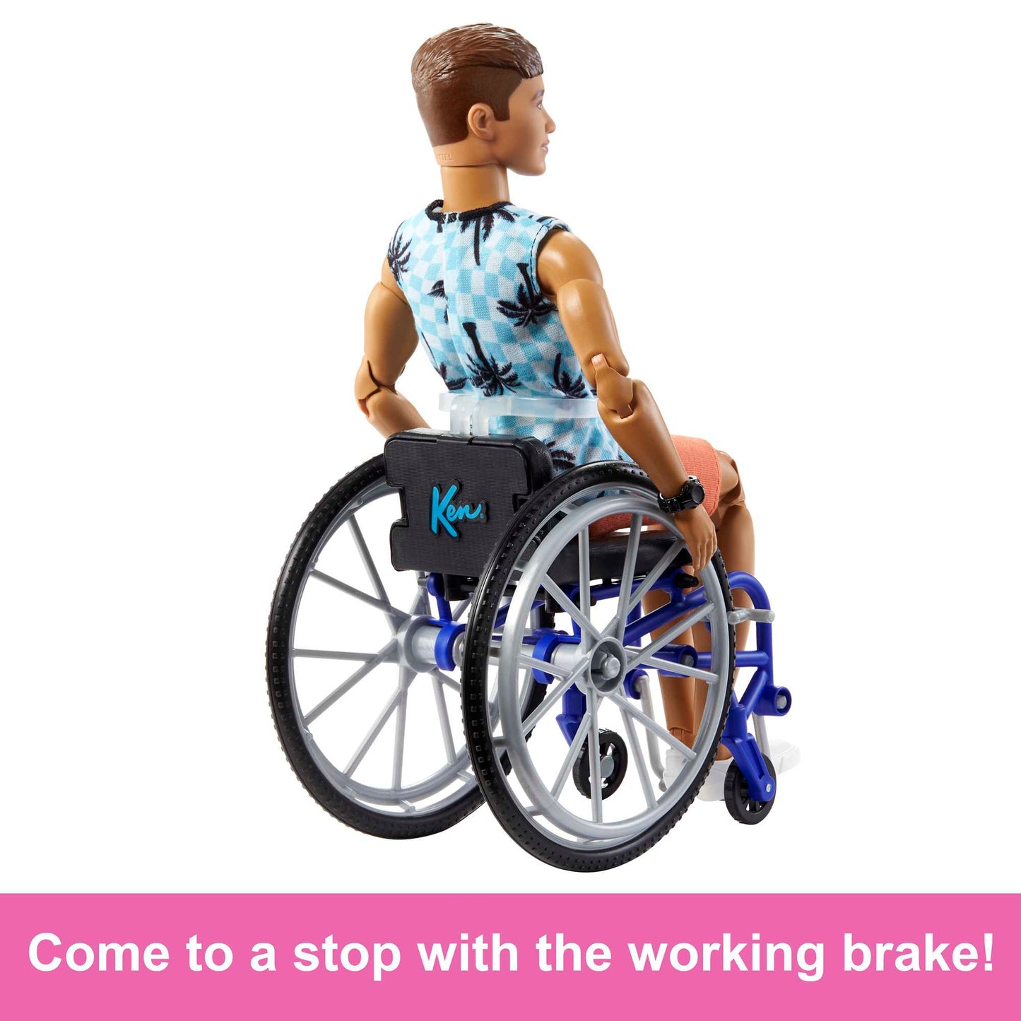 Ken Doll With Wheelchair & Ramp, Barbie Fashionistas, Brunette