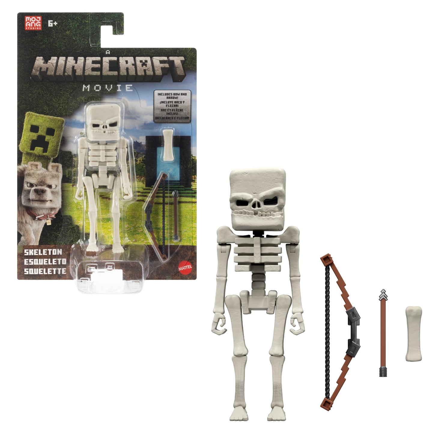 Minecraft-Figurine Articulée Squelette-Taille de 10 Cm et Accessoires