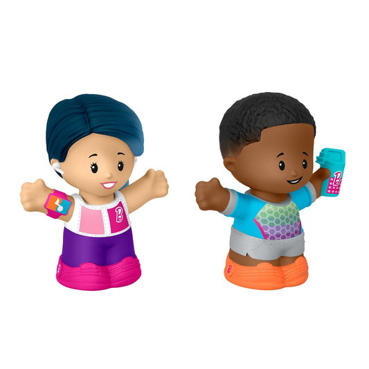 Little People Barbie Toy Set, 2 Wellness-Themed Character Figures, Toddler Toy