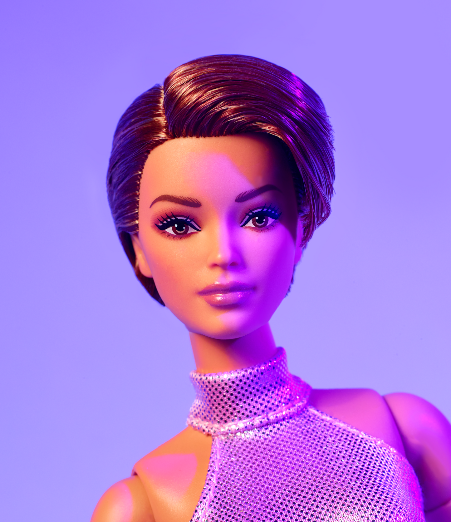 Barbie Looks No. 22 Collectible Doll With Pixie Cut And Sequined Y2K Jumpsuit