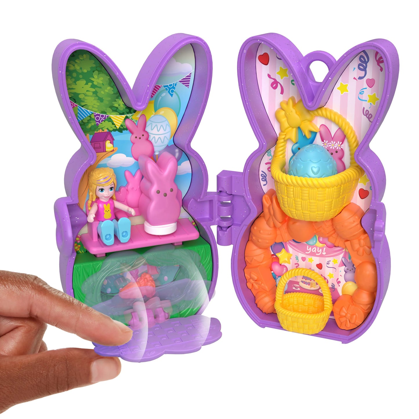 Polly Pocket Peeps Poupées et 2Coffrets6 Accessoires, Porte-Clés