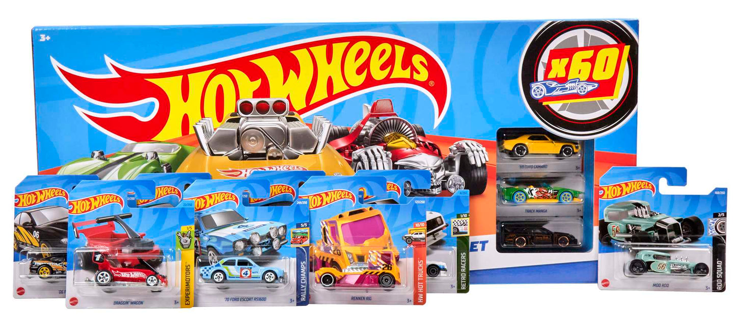 Hot Wheels®  Échelle1:64  Coffret de 60Véhicules de Collection