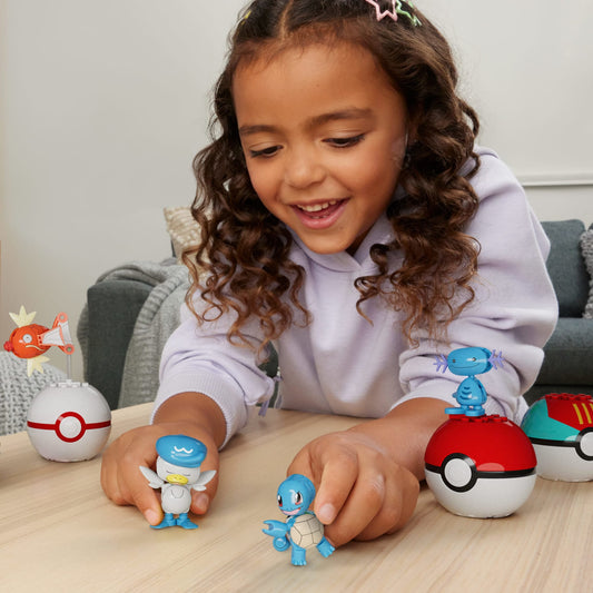 MEGA Pokémon Jogo de Construção Pokébolas Equipe Treinador do Tipo Água