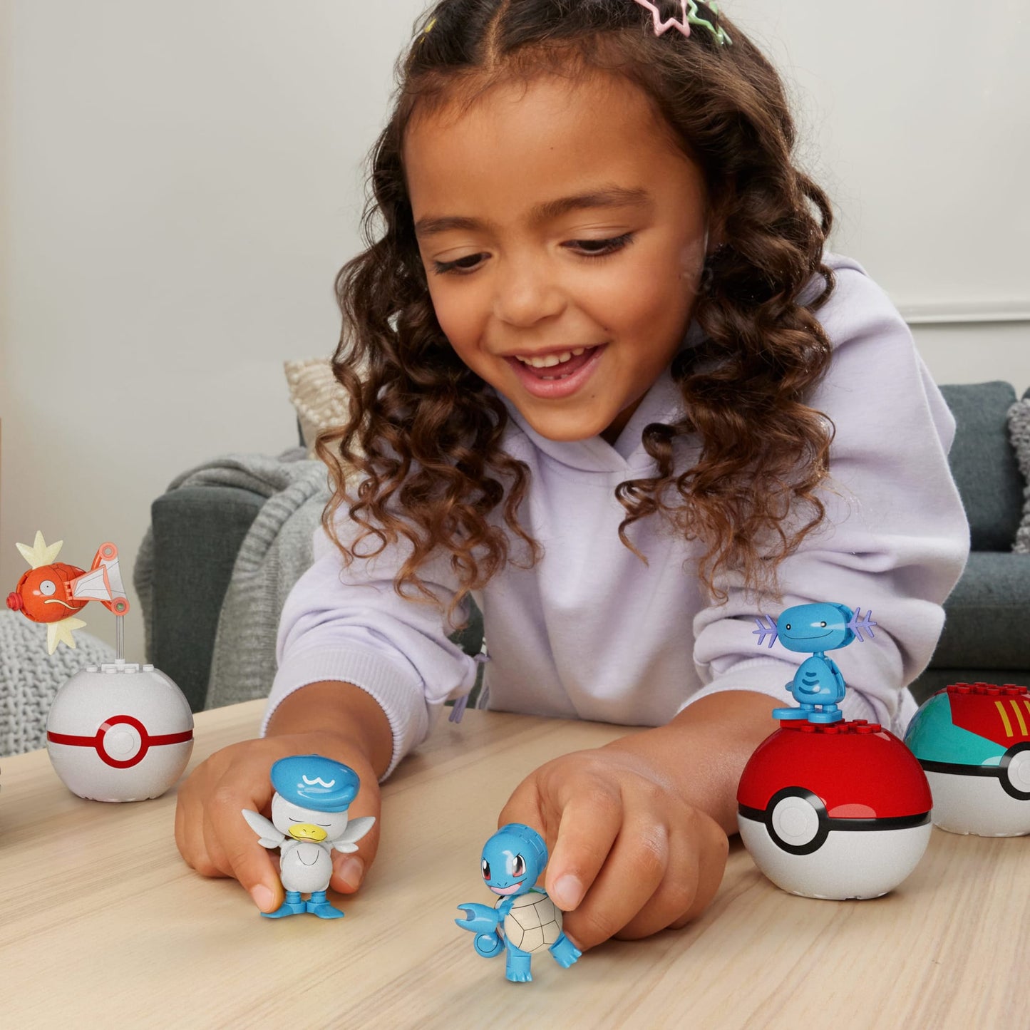 MEGA Pokémon Juguete de Construcción Pokébolas Equipo Entrenador de Tipo Agua