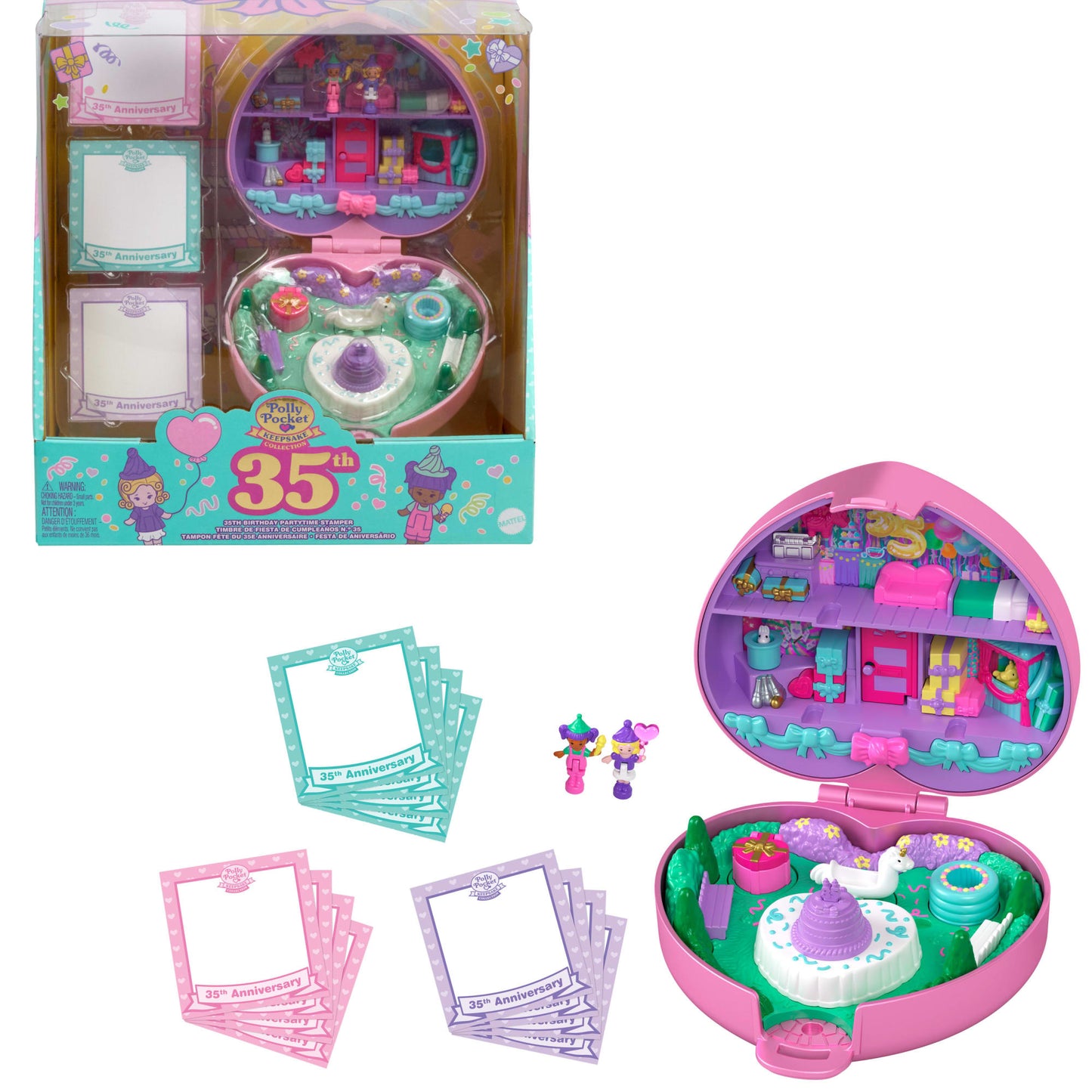 Polly Pocket-Tampon 35Ème Anniversaire-Coffret Collector Avec Poupées