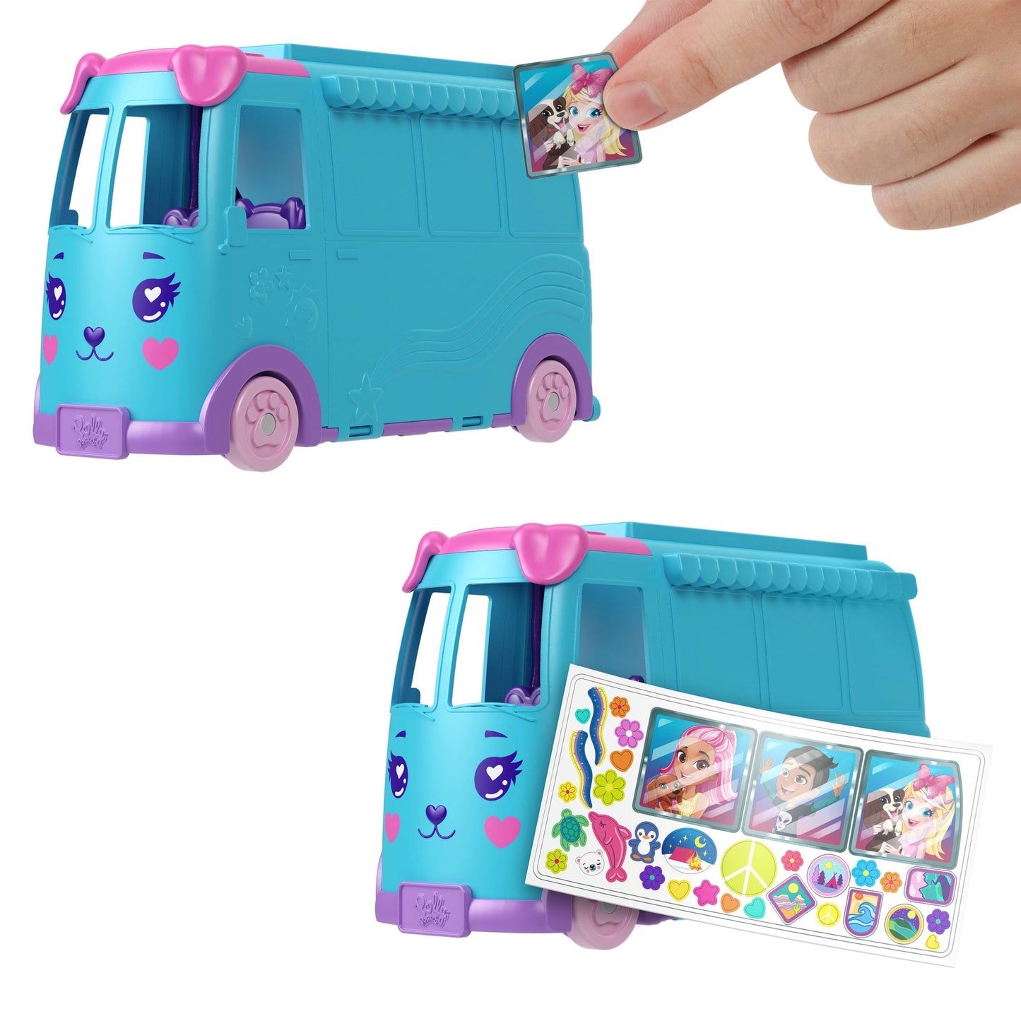 Polly Pocket  Coffret de Jeu  Aventure Animale Mobile, Camionnettes