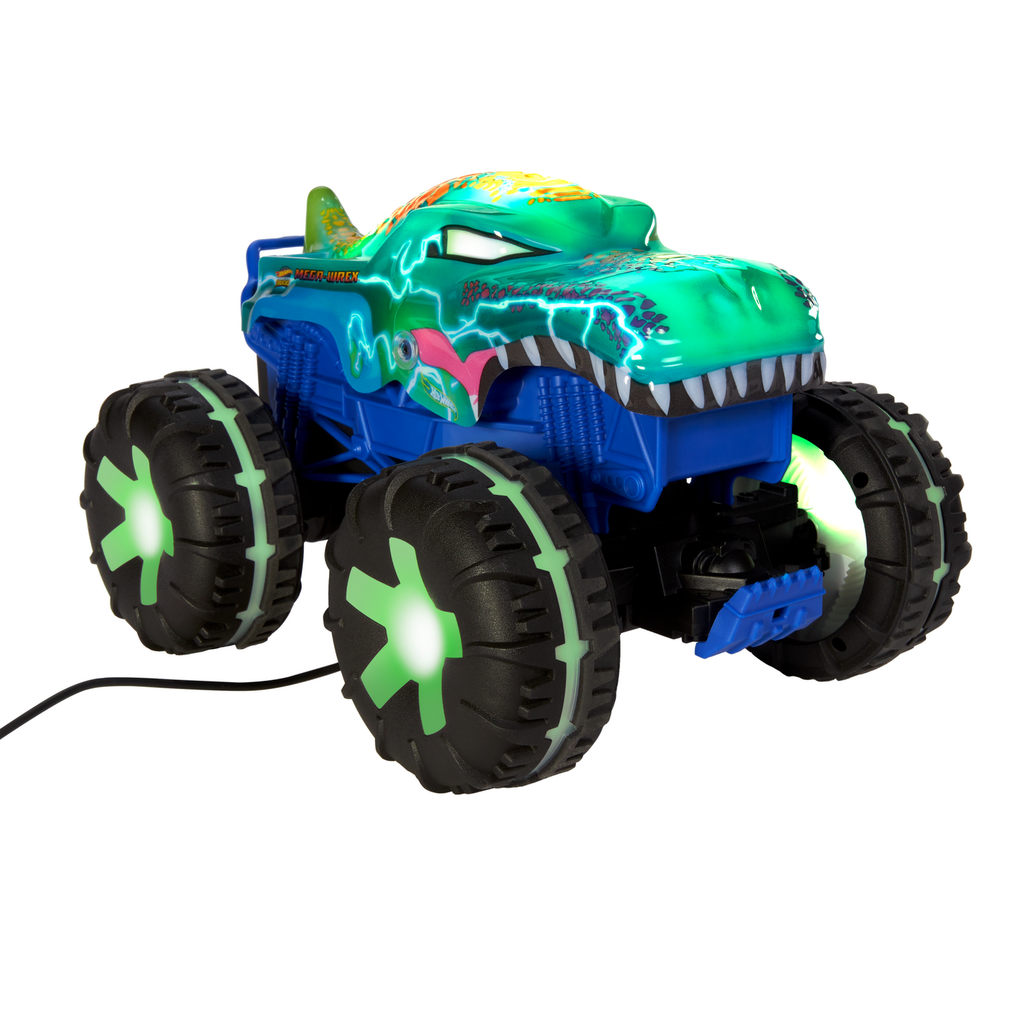 Hot Wheels Monster Trucks Vehículo a Control Remoto Mega Wrex Luces y Sonidos Escala 1:15