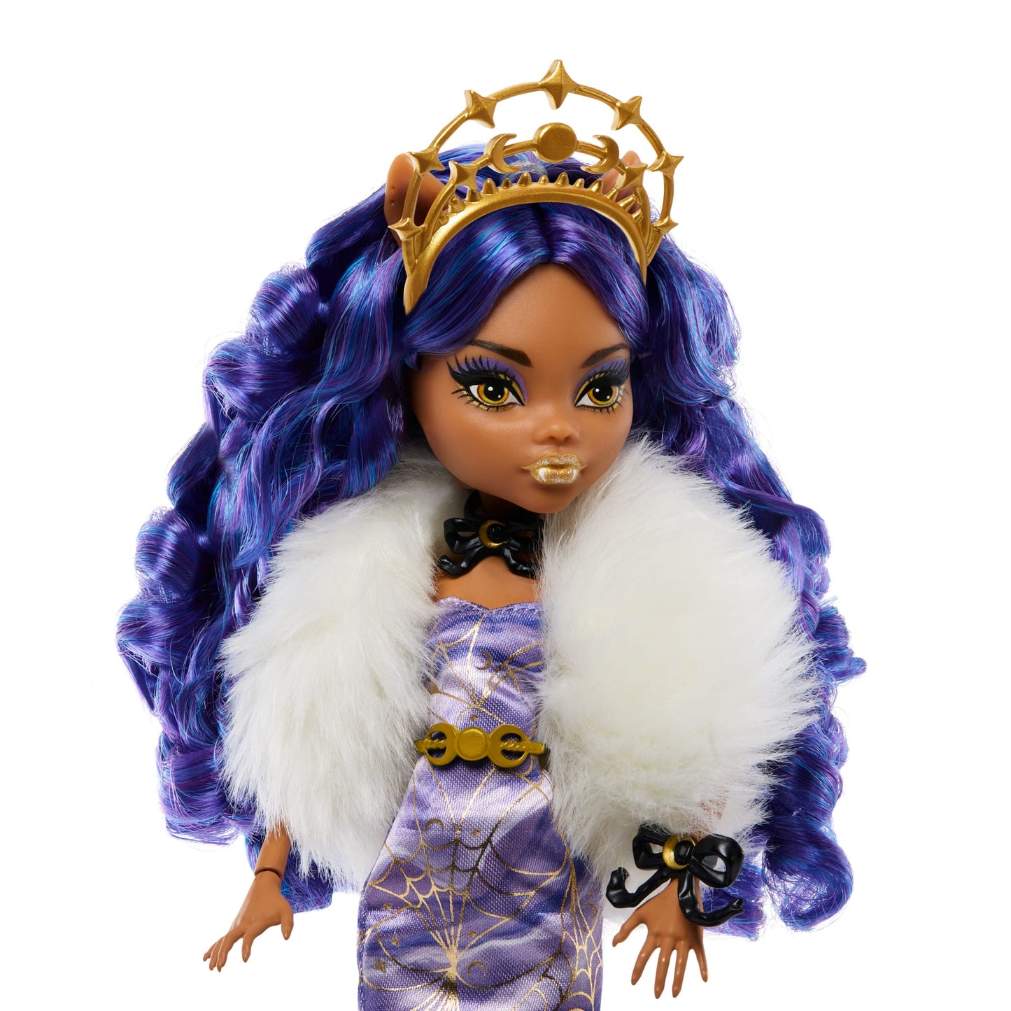 Monsterhigh-Fêtes de Fin D’Année-Poupée Clawdeen Wolf Robe Violette