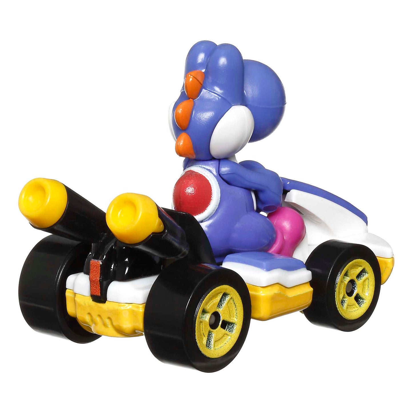 Hot Wheels Mario Kart Vehículo de Juguete Yoshi Estándar Kart Azul Obscuro