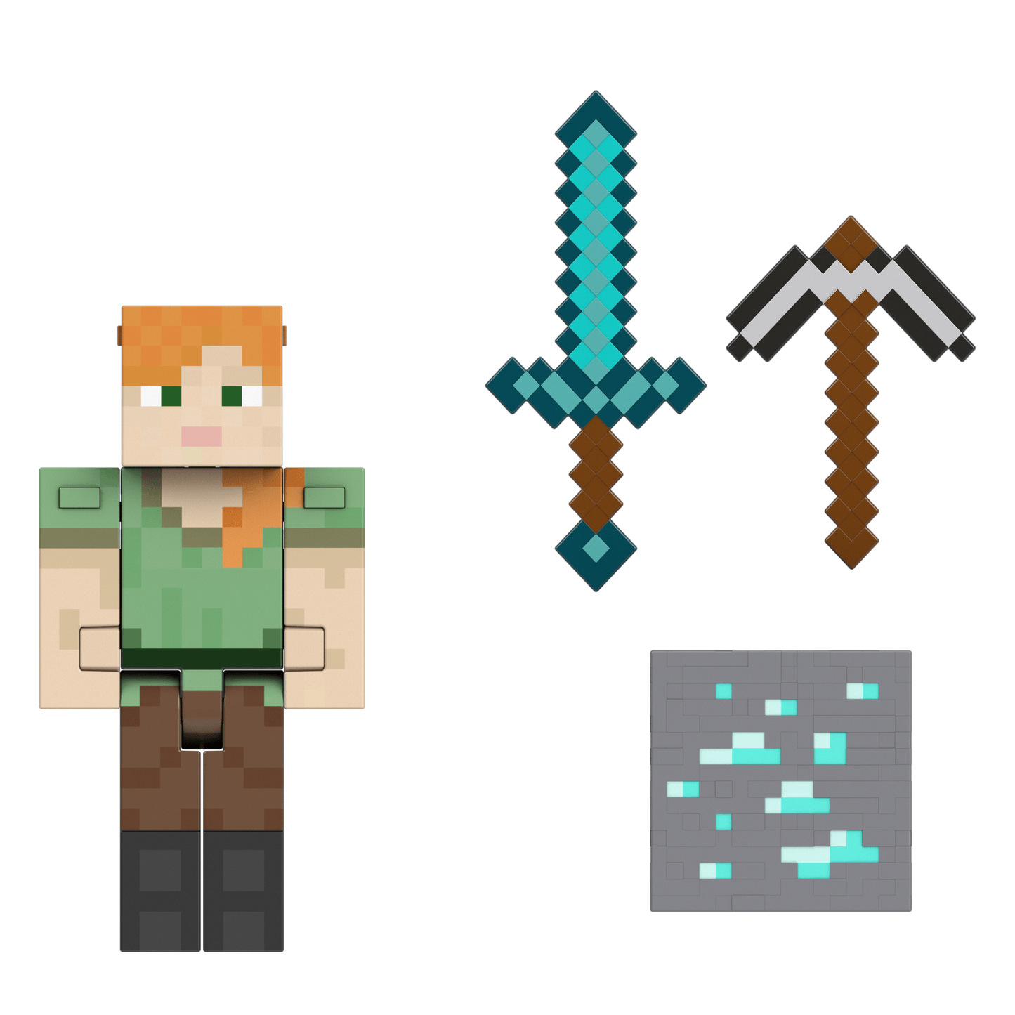 Minecraft Diamond Figura de Acción Alex Coleccionable 5.5