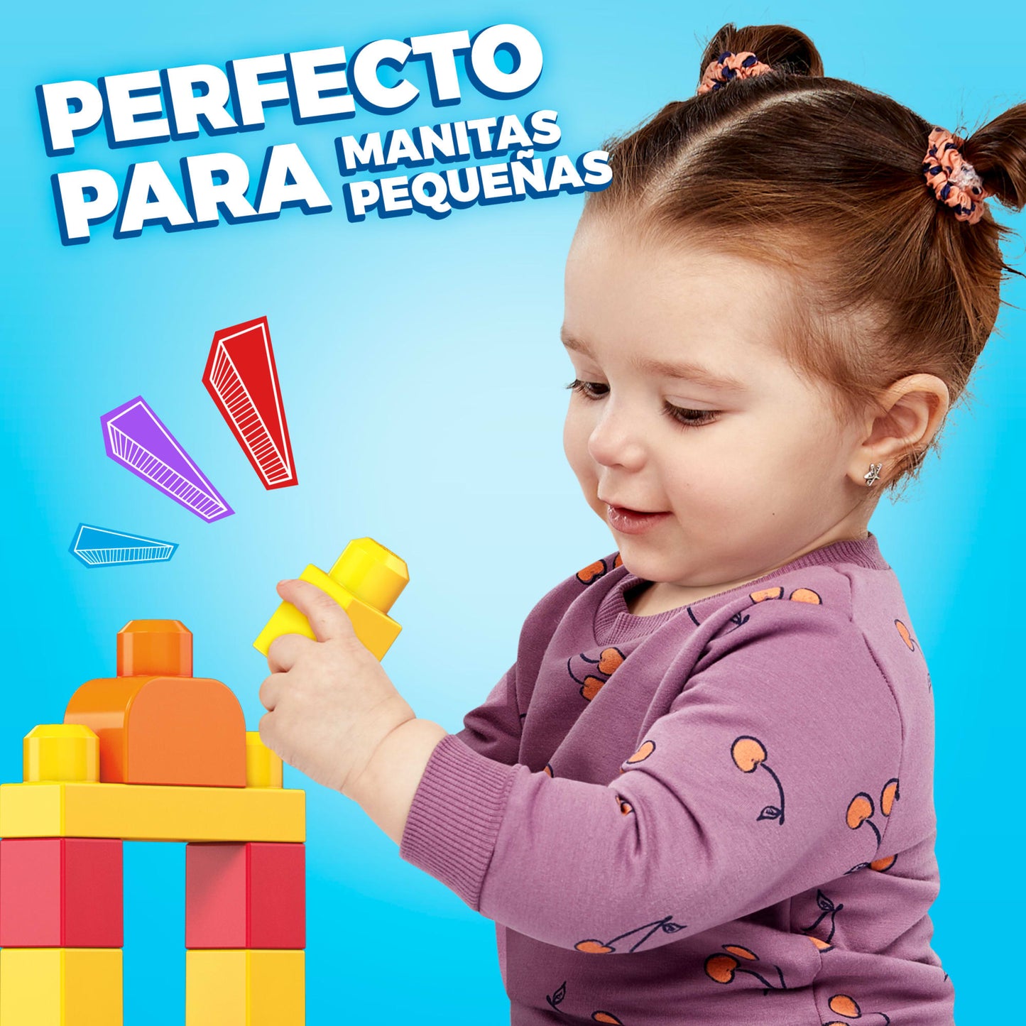 Mega Bloks Juguete de Construcción Bolsa de 60 bloques Azul