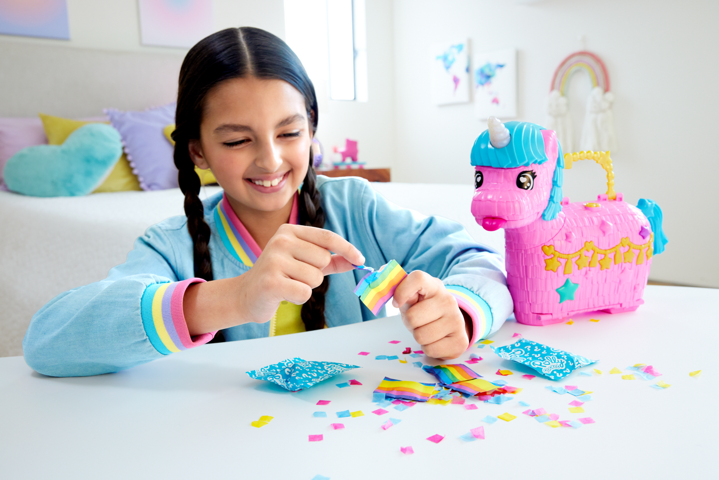 Polly Pocket Coffret Licorne Place à La Fête, 2Micro-Poup., 25Acc.