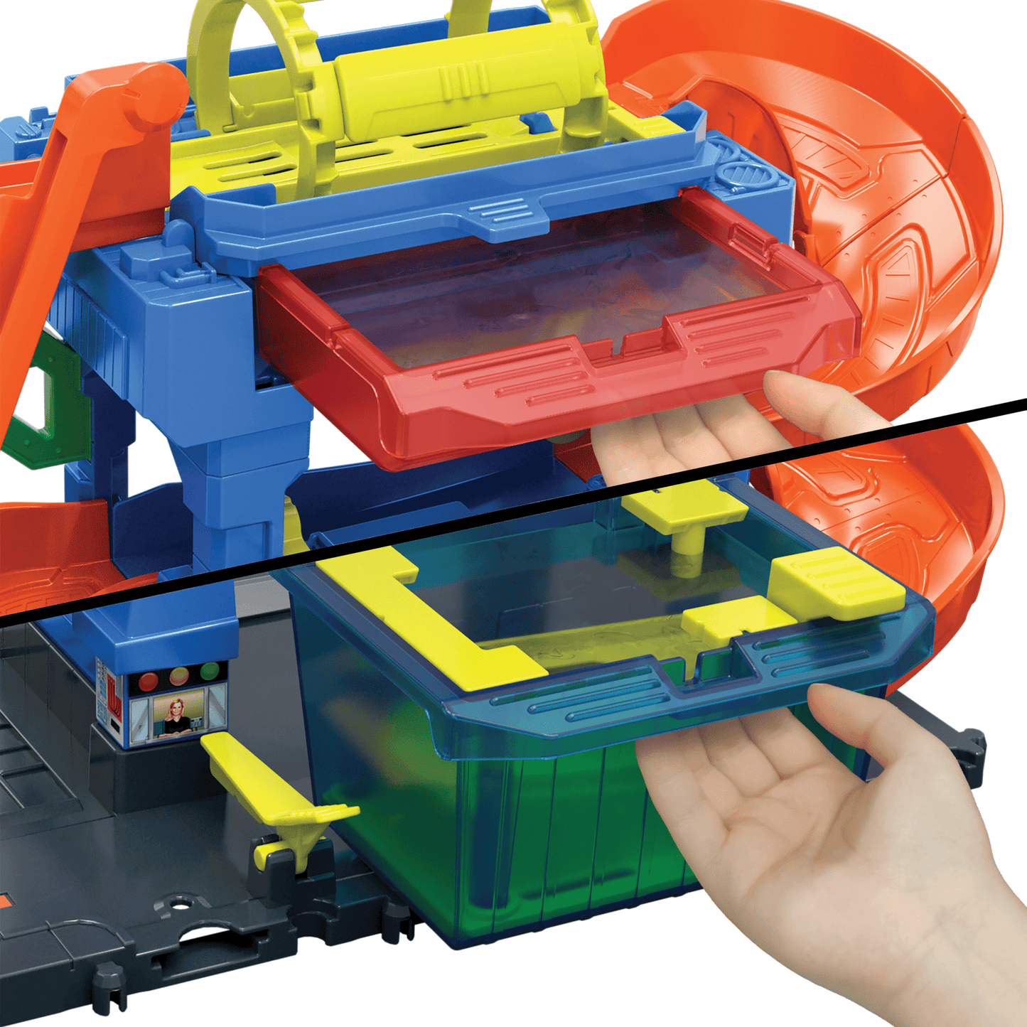 Hot Wheels  Ville  Color Shifters  Lave-Auto Tunnel Pivotant