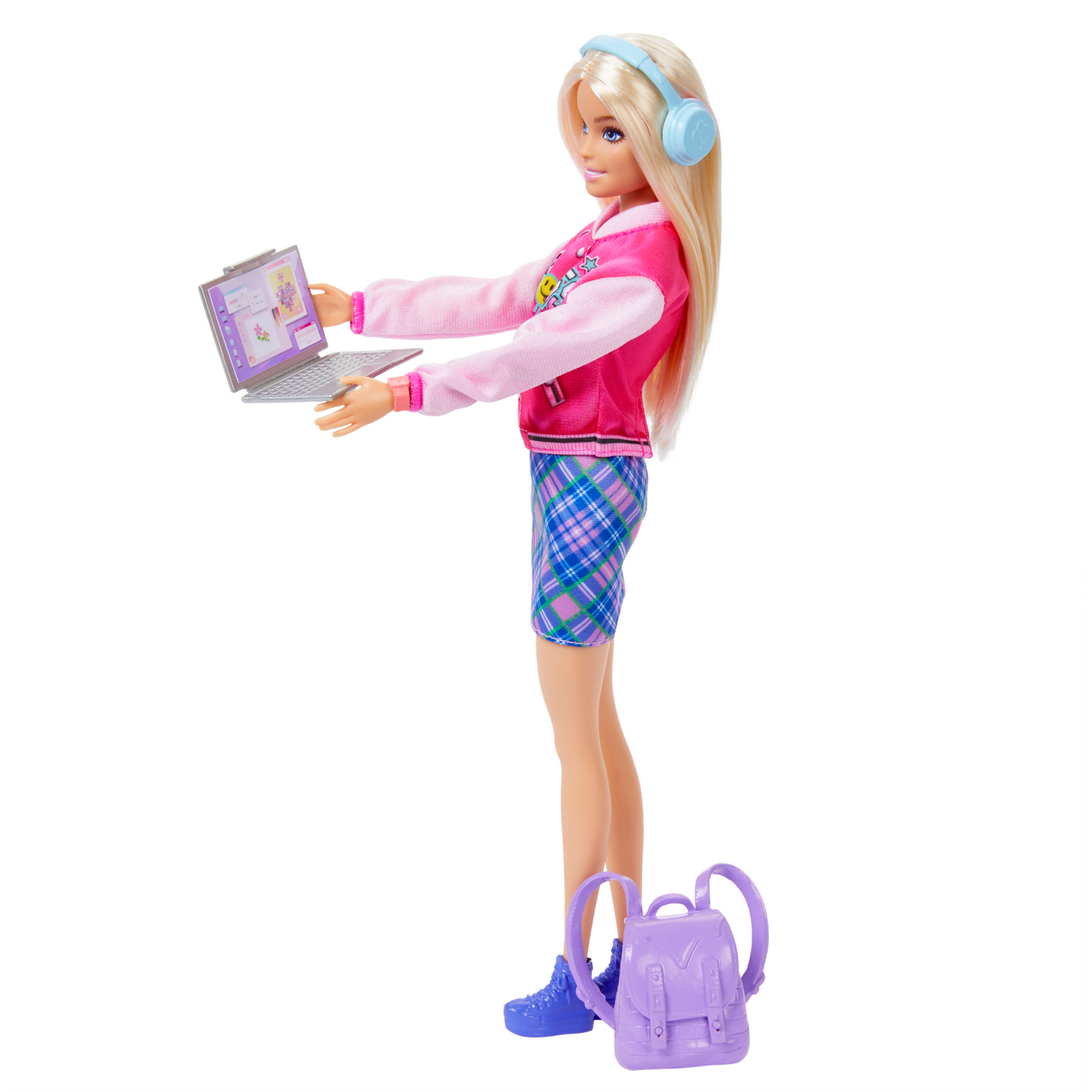 Barbie-J’Aime L’École-Coffret Poupée Blonde en Tenue et 7Accessoires