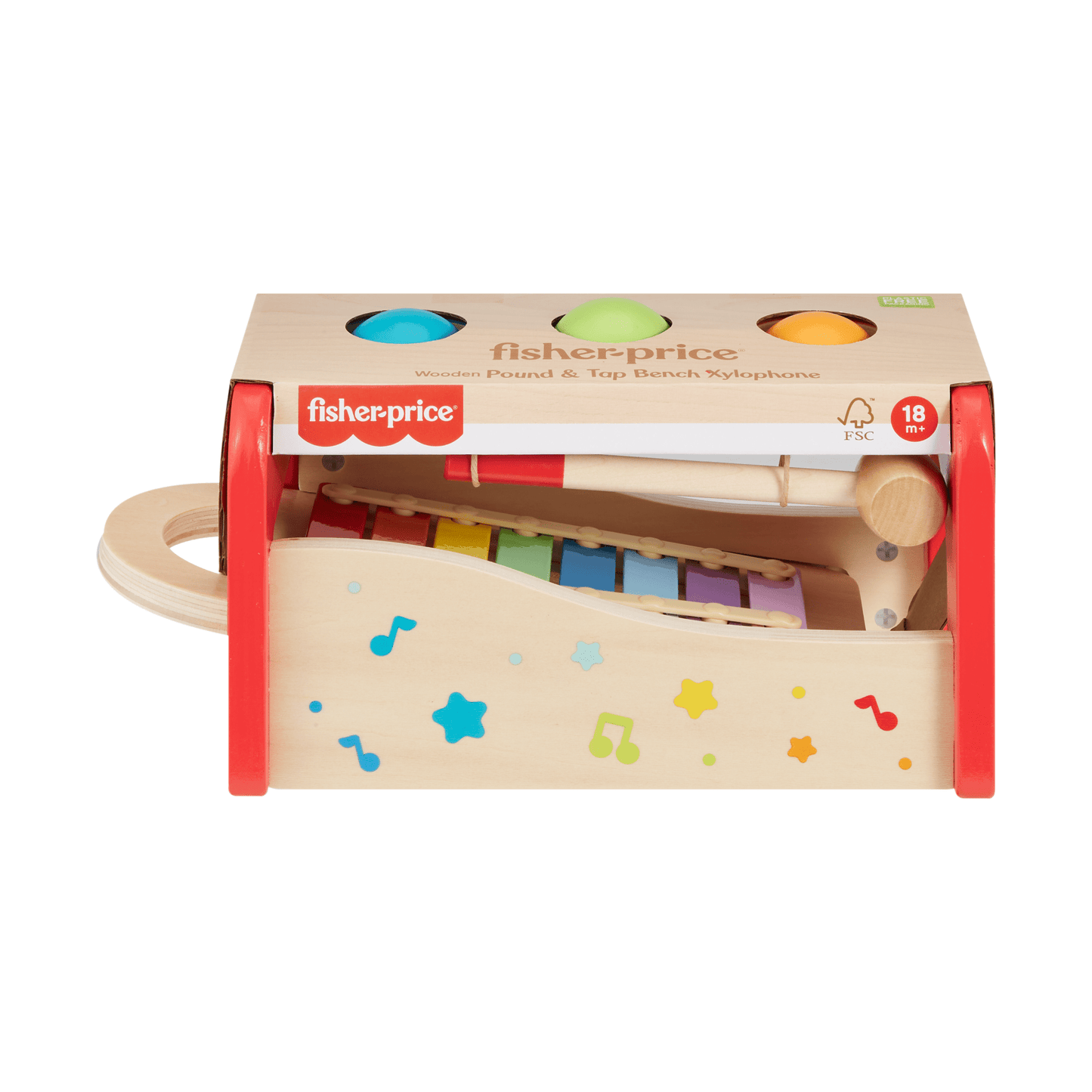 Fisher-Price Juguete para Bebés Mesita de Actividades Sorpresa de Madera