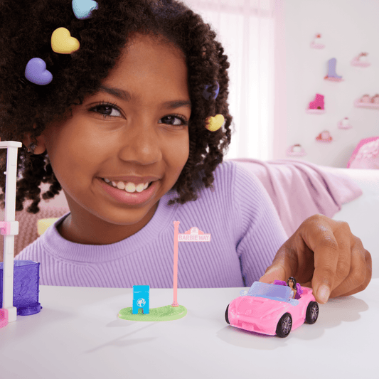 Barbie Mini Barbieland Doll & Vehicle Set With 1.5-Inch Doll & Convertible Car With Color-Change