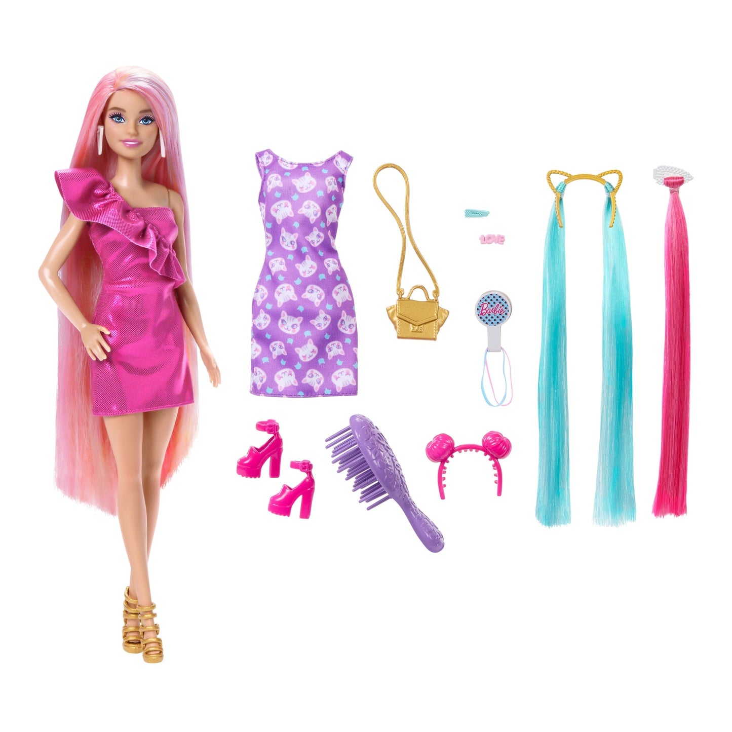 Barbie®-Fun&Fancyhair-Poupée Blonde et Accessoires de Coiffure