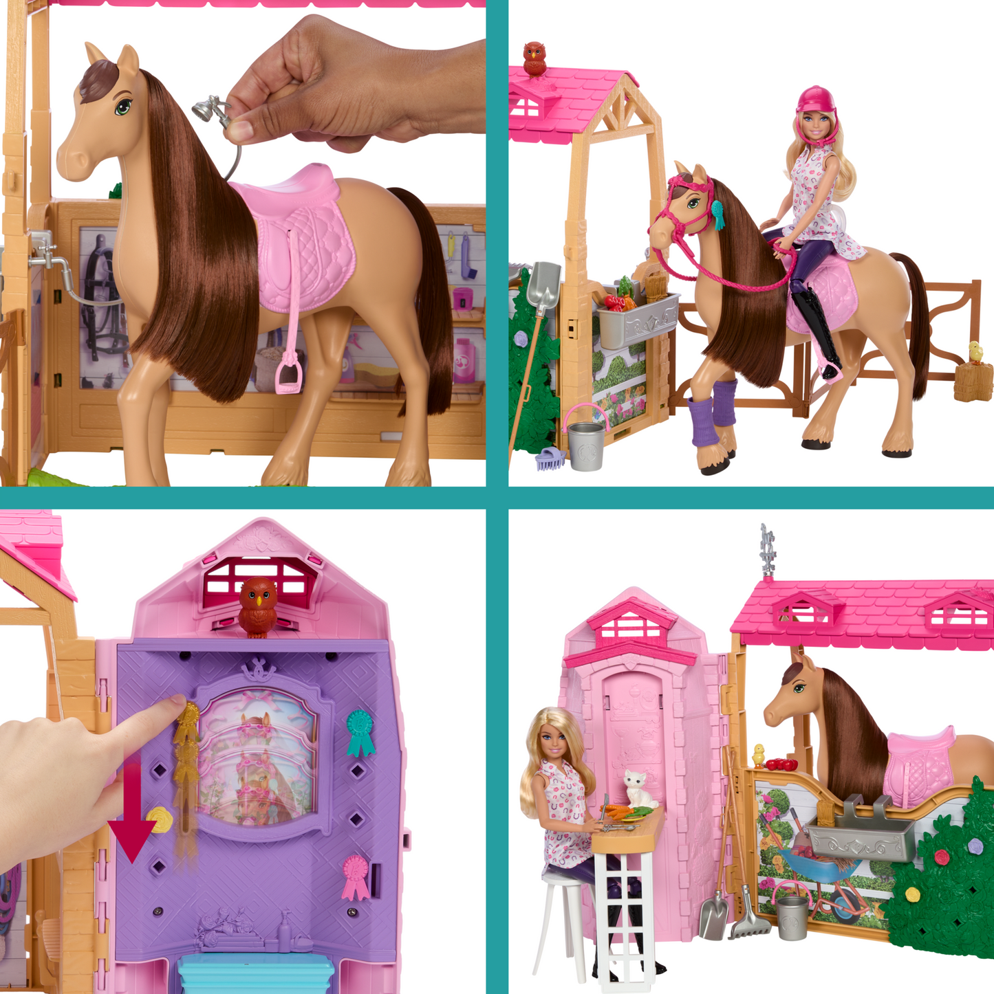 Barbie Detetive A Grande Corrida de Cavalos Conjunto de Brinquedo Estábulo dos Sonhos