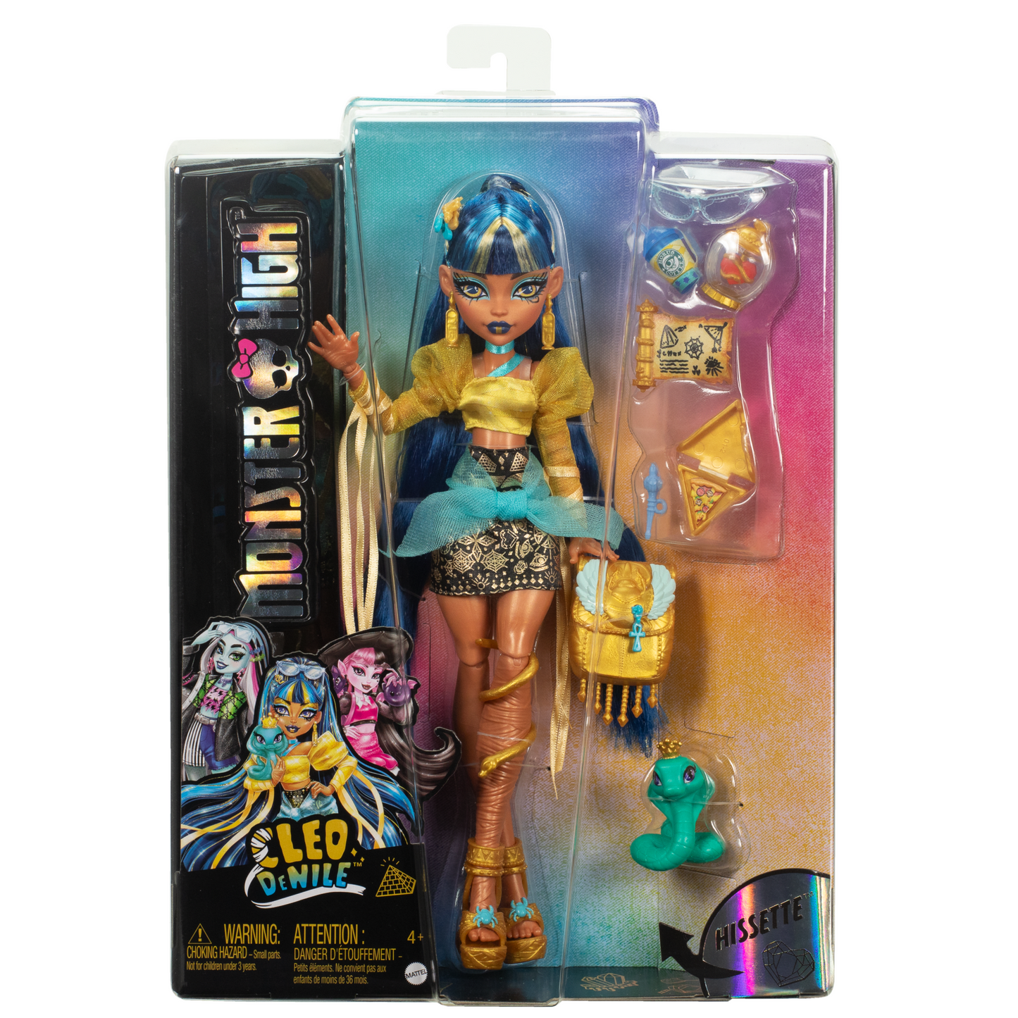 Monsterhigh-Cleo de Nile-Poupée Avec Animal et Accessoires