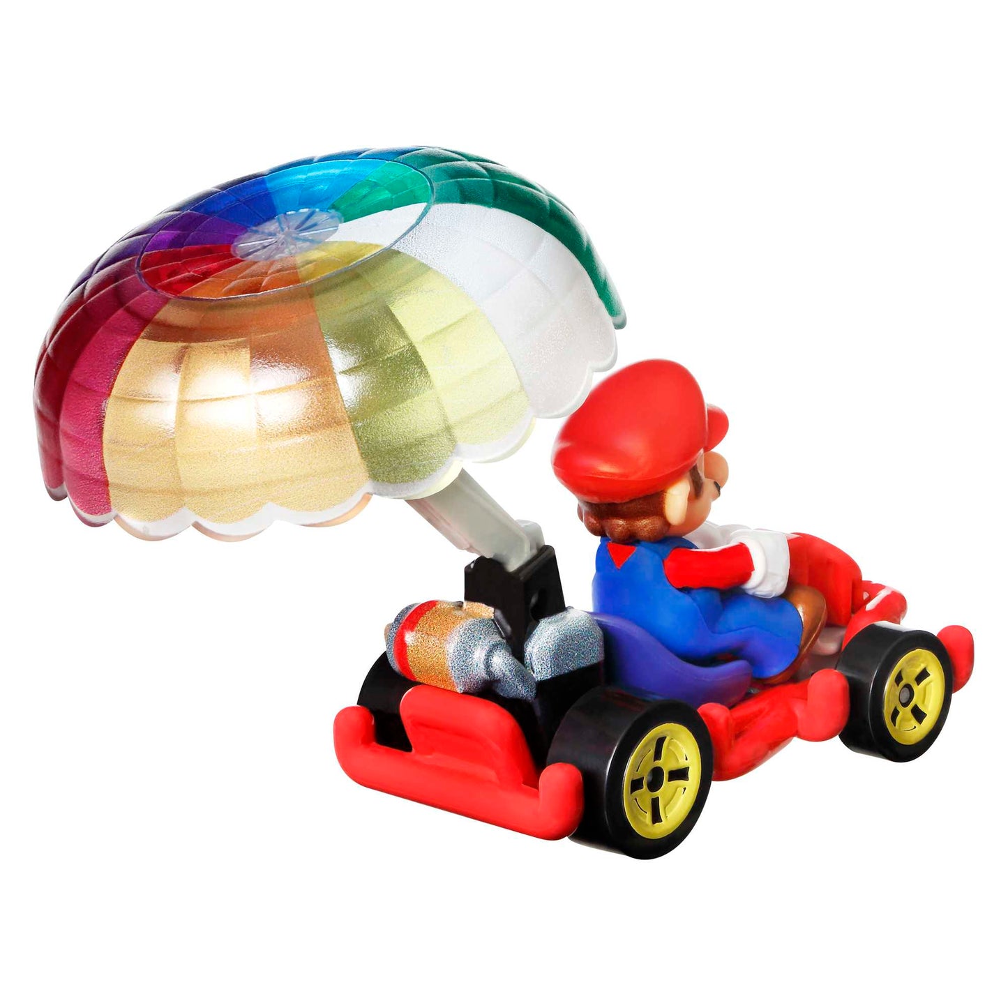 Hot Wheels Mario Kart Vehículo de Juguete Mario Pipe Frame con Paracaídas