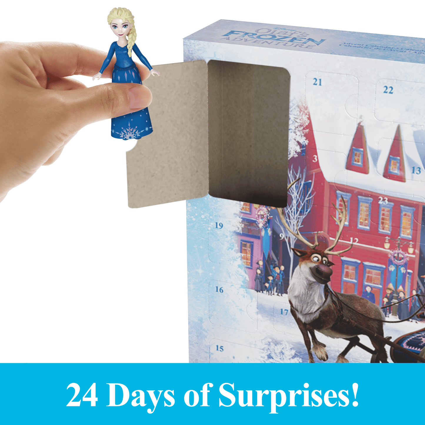 Disney Frozen Advent Calendar With 24 Days Of Surprise Toys, including Anna & Elsa Small Dolls