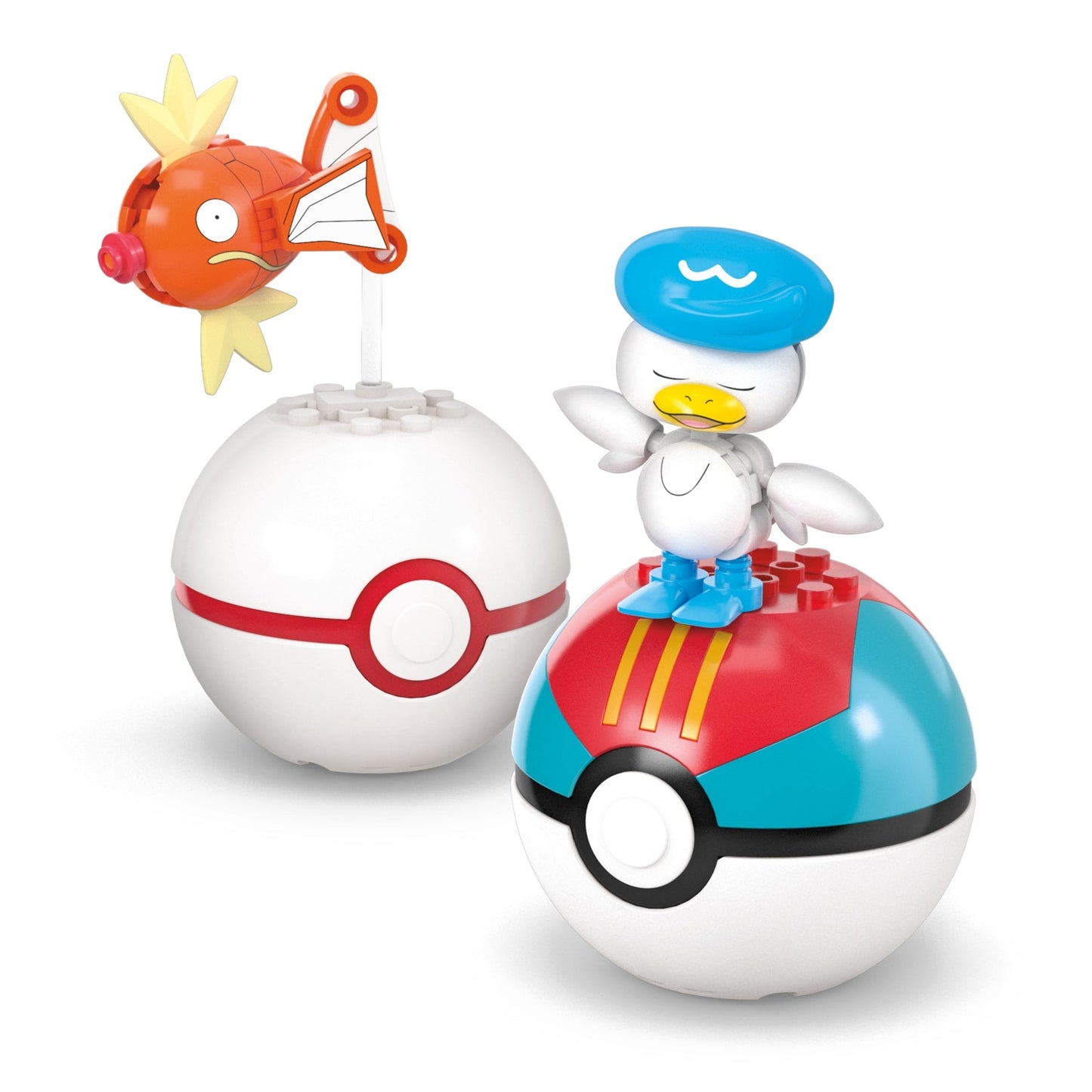 Coffret de Construction Équipe de Type Eau Mega Pokémon, 2Figurines Articulées, 79Pièces, Pour enfants