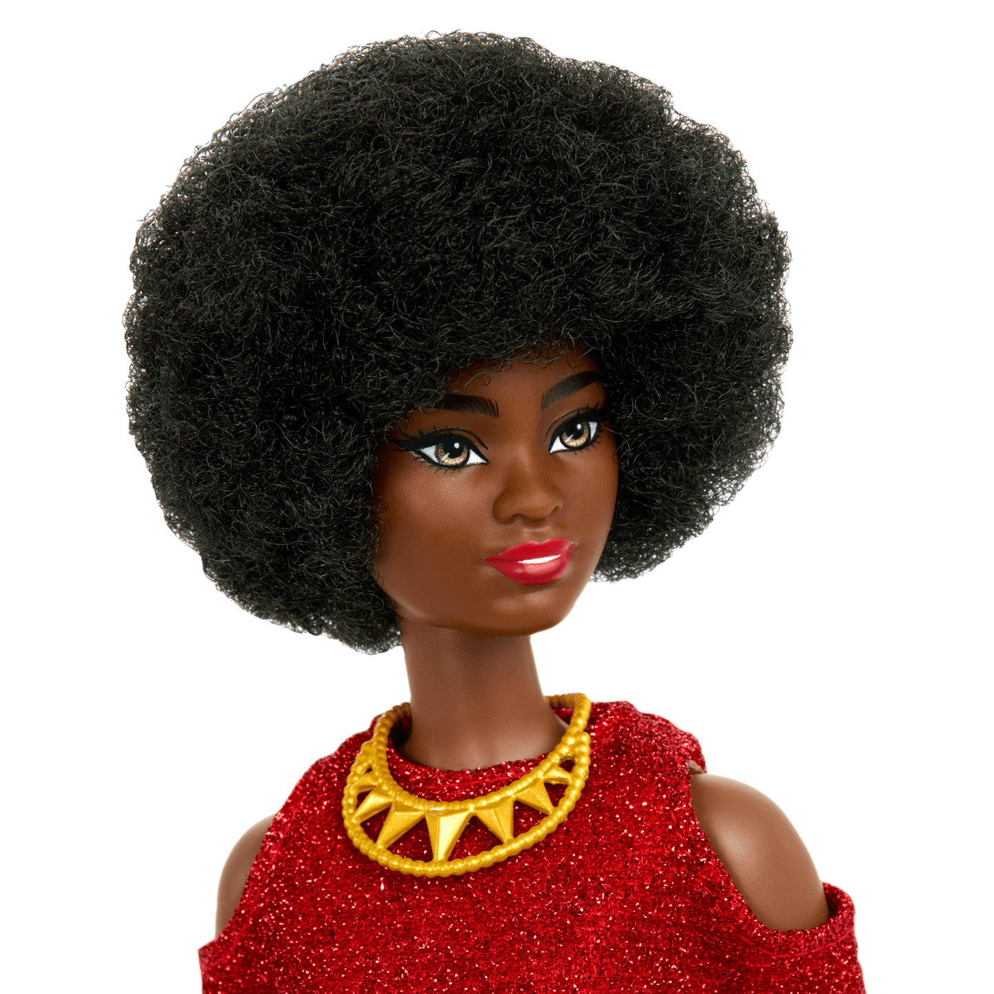 Barbie Fashionista Boneca Vestido Vermelho Brilhante