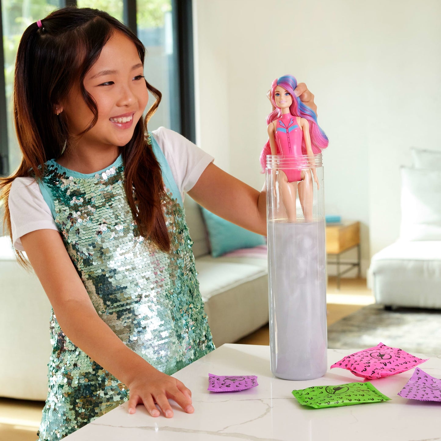 Barbie Pop Reveal Série Frappés Poupée Parfumée et Acc., Animal