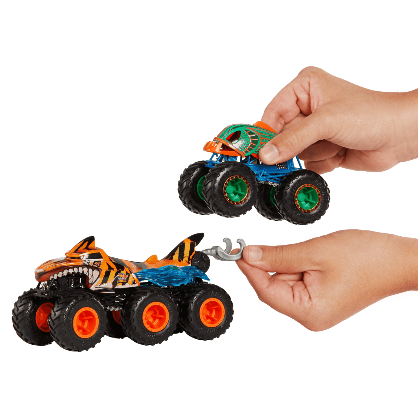 Hot Wheels Monster Trucks Veículo de Brinquedo Caminhões Reboque Surpresa Escala 1:64