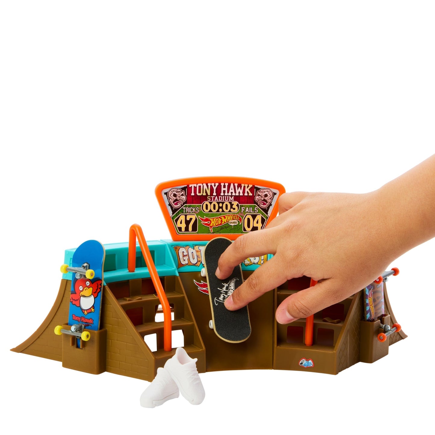 Hot Wheels Skate Pista de Juguete Set Estadio Tony Hawk