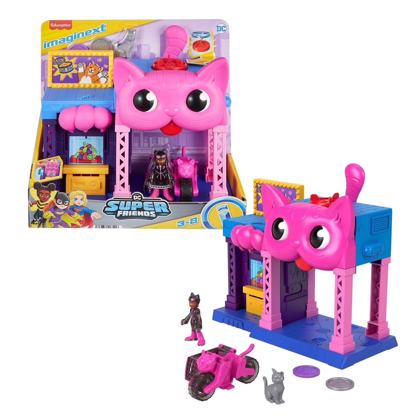 Imaginext Dc Super Friends Maison de Jeu de Catwoman, Figurine, Acc.