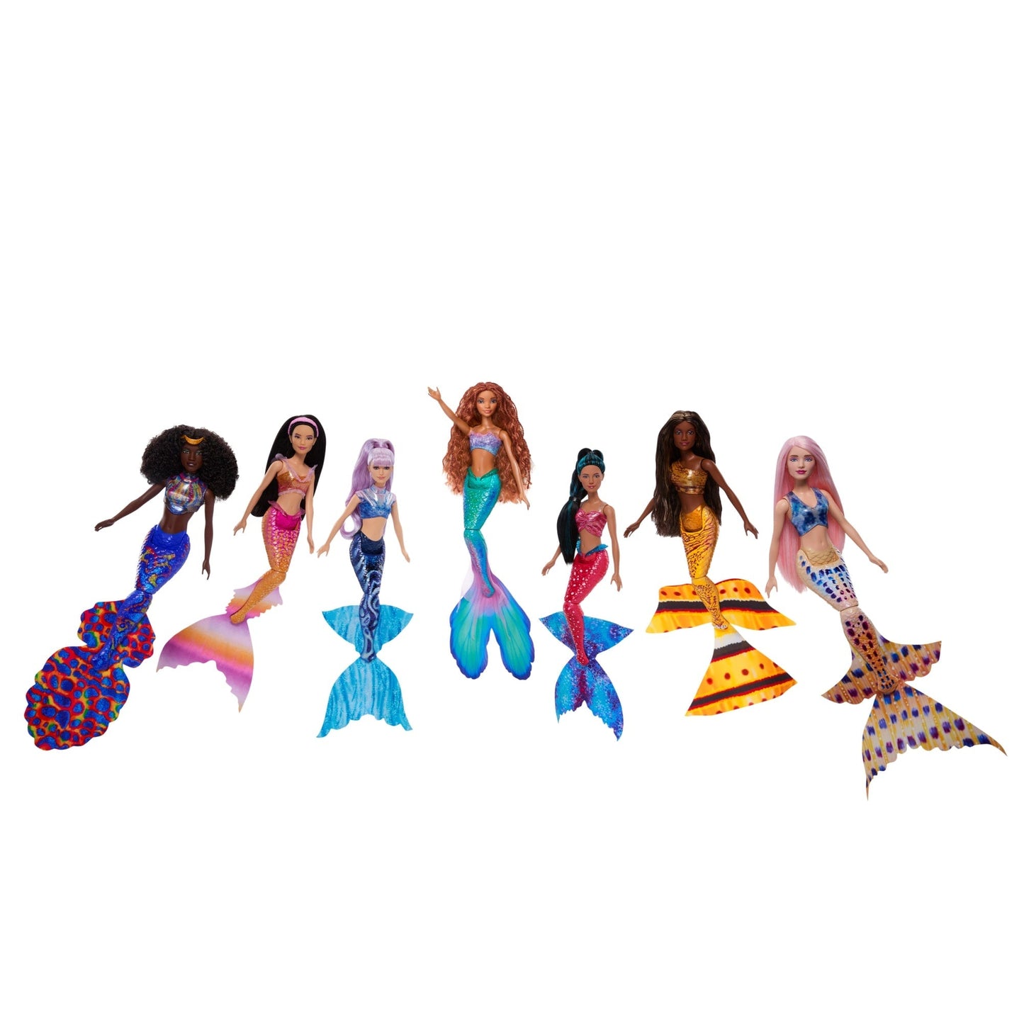 Disney The Little Mermaid Ultimate Ariel Sisters Doll 7-Pack, Set With 7 Fashion Mermaid Dolls